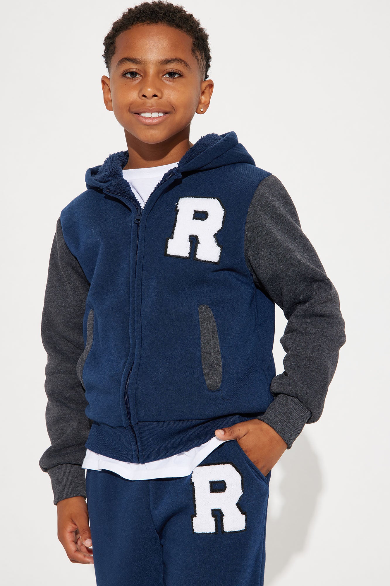 Mini Ridah Matching Pant Set - Navy