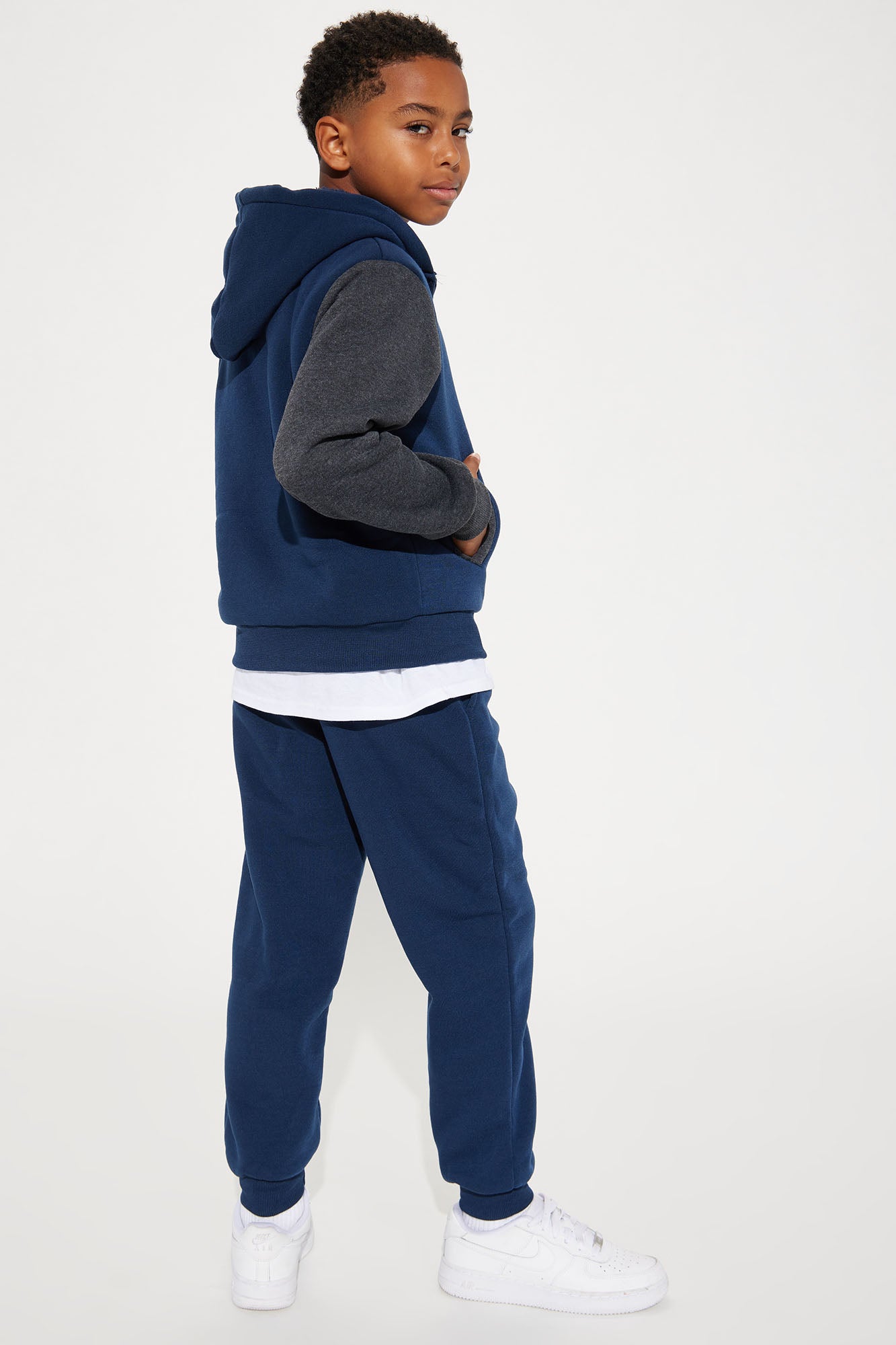 Mini Ridah Matching Pant Set - Navy