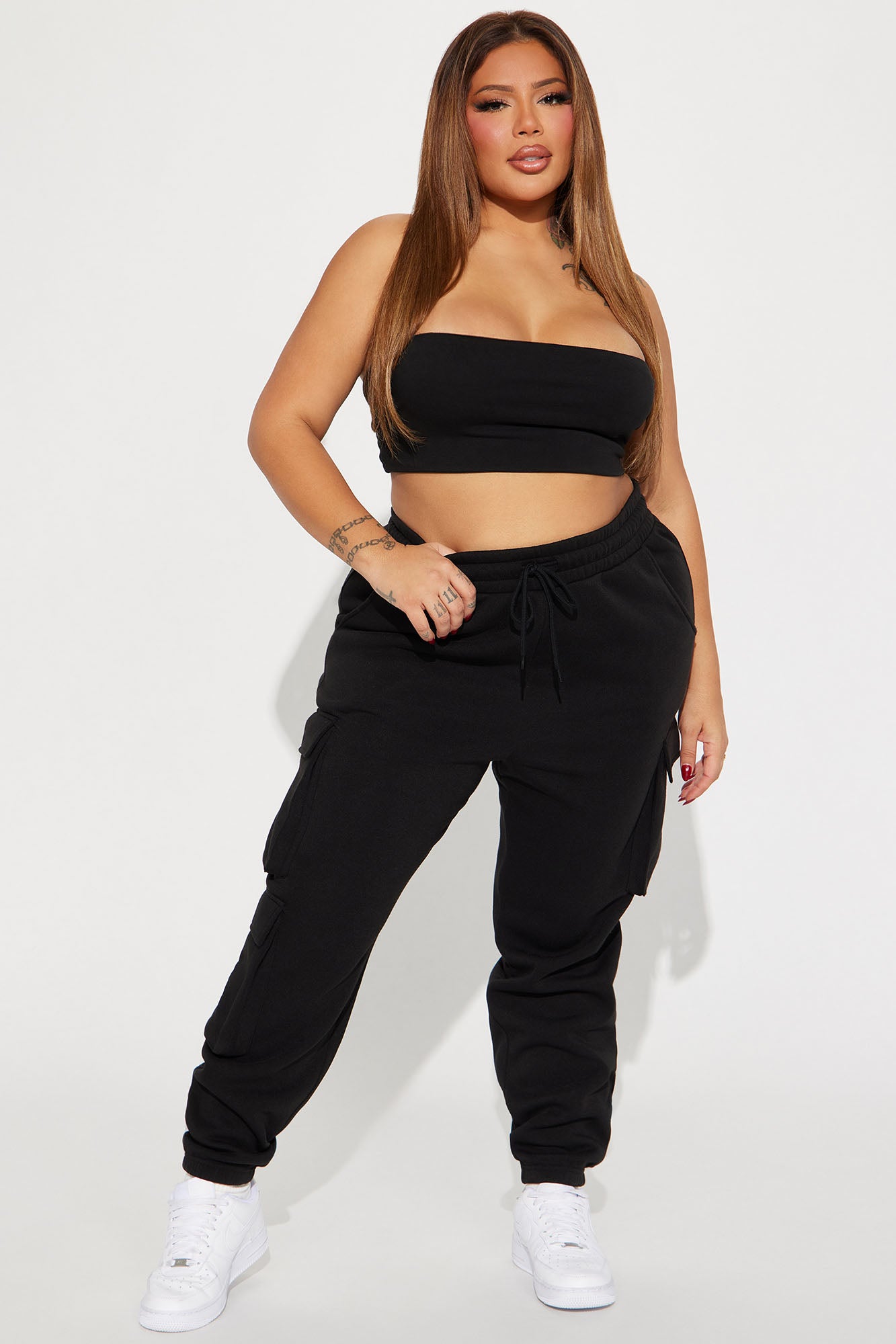 Hazel Cargo Lounge Jogger - Black