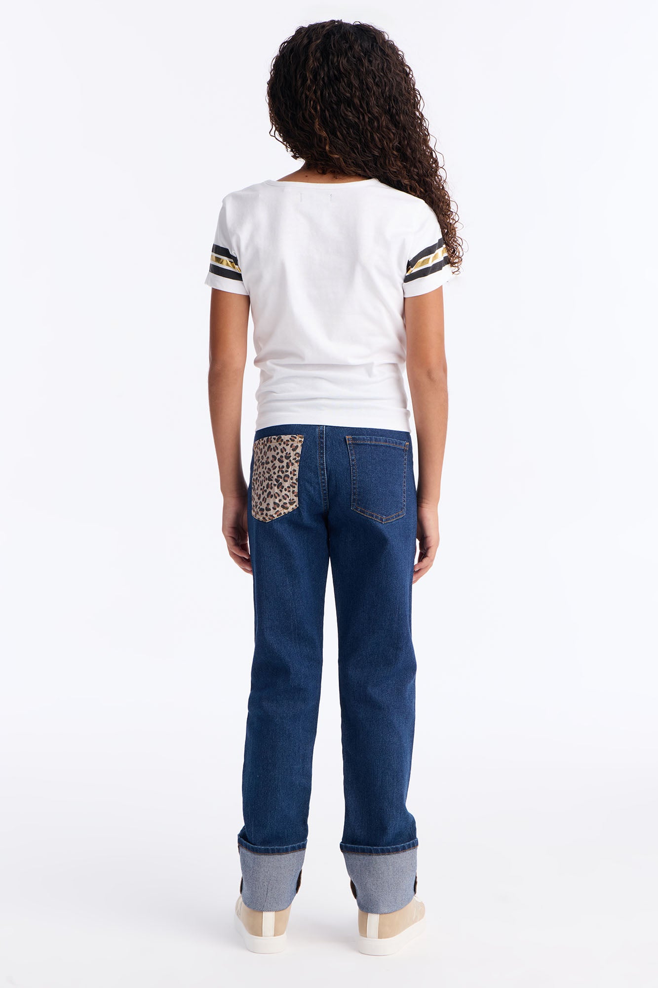 Mini New York 82 Jean Set - White/combo