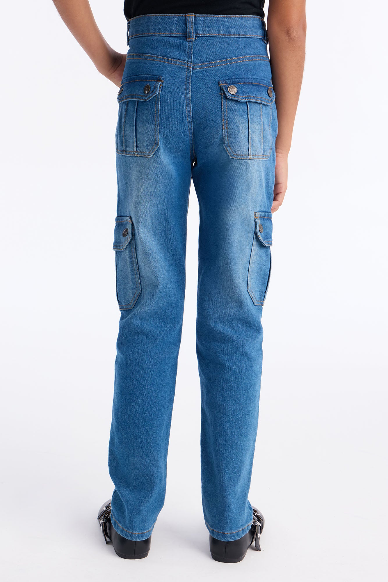 Mini Too Fresh Denim Joggers - Light Wash