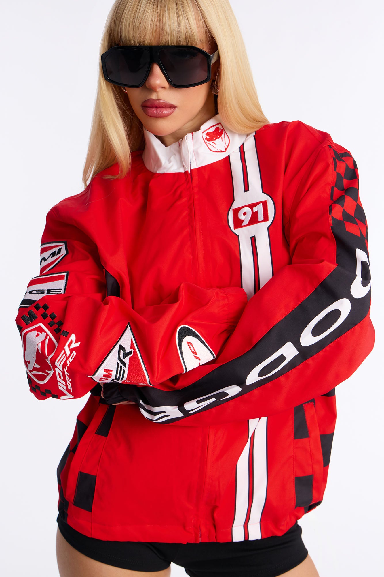 Dodge Racing Checkered Jacket - Red