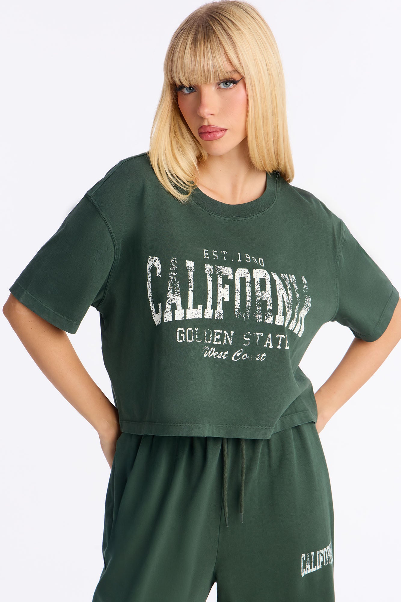 Golden Gate Wide Leg Pant Set - Hunter