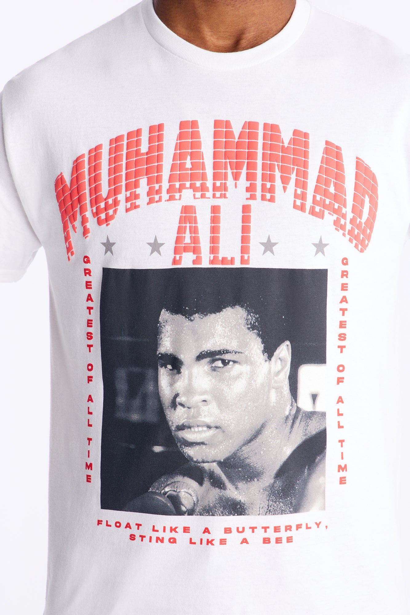 Muhammad Ali Puff Printed Short Sleeve Tee - White