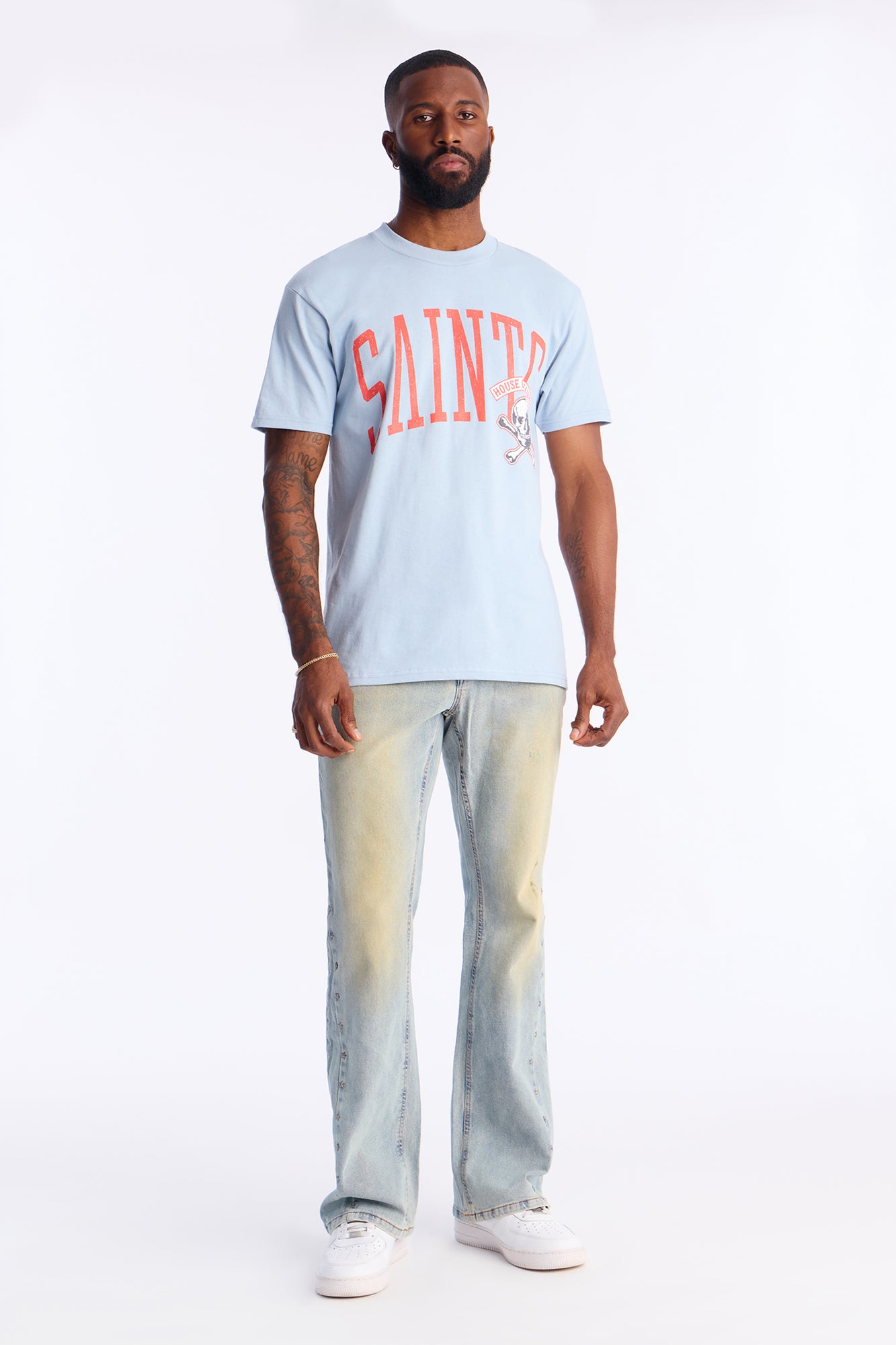 House Of Saints Crimson Short Sleeve Tee - Light Blue