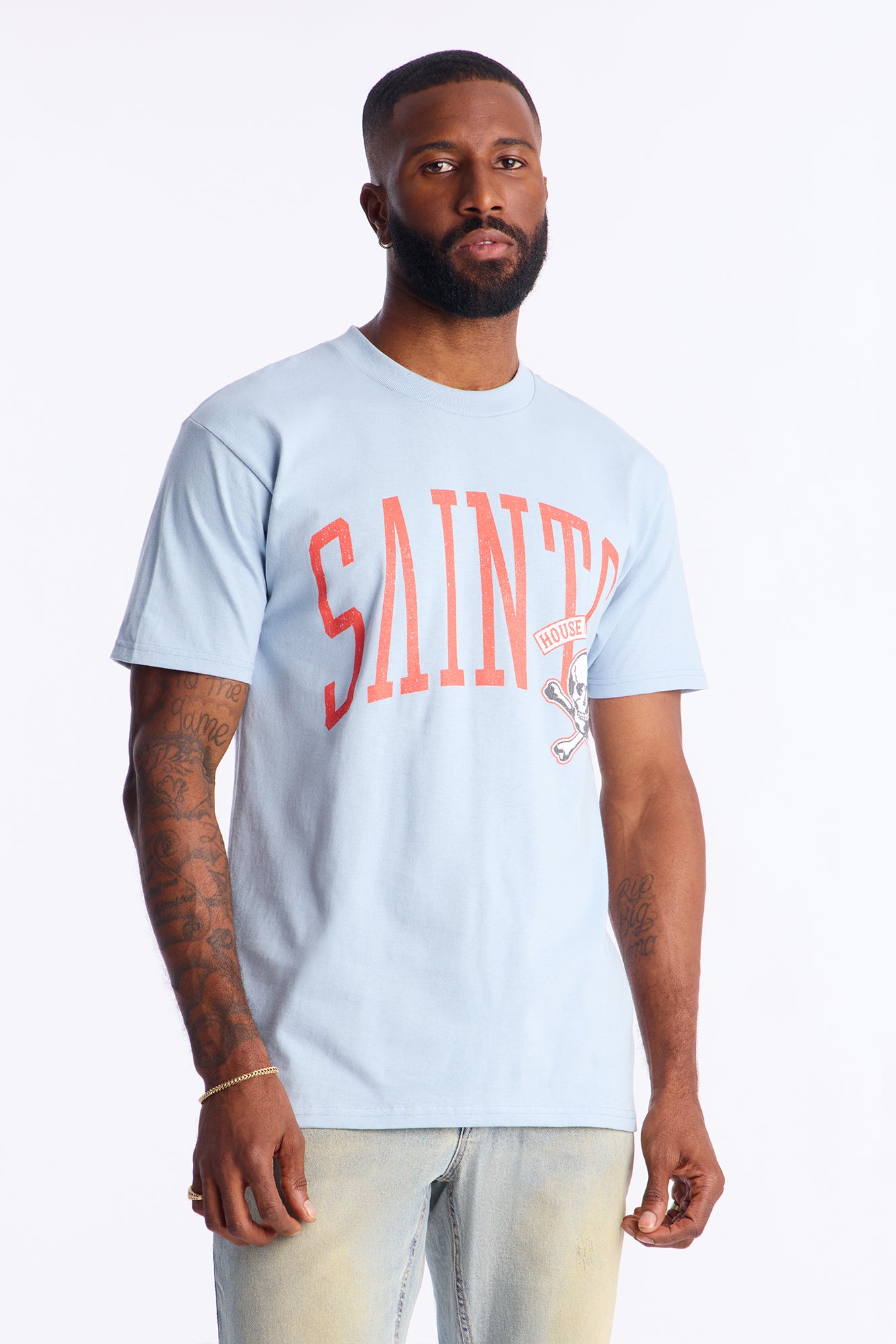 House Of Saints Crimson Short Sleeve Tee - Light Blue