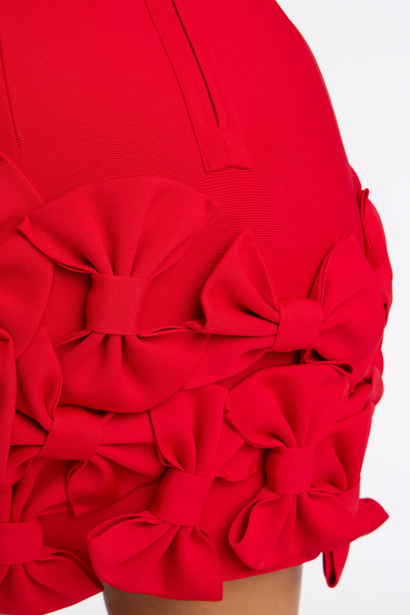 Literally Just A Girl Bow Bandage Micro Mini Dress - Red