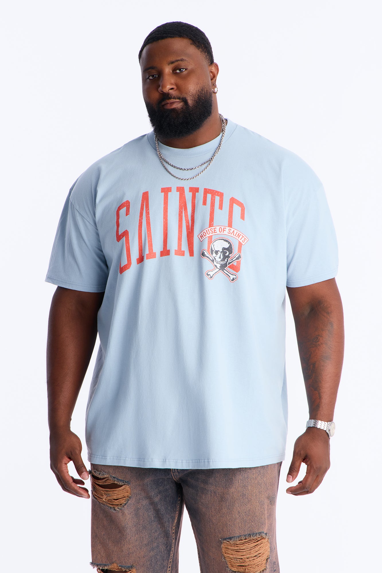 House Of Saints Crimson Short Sleeve Tee - Light Blue