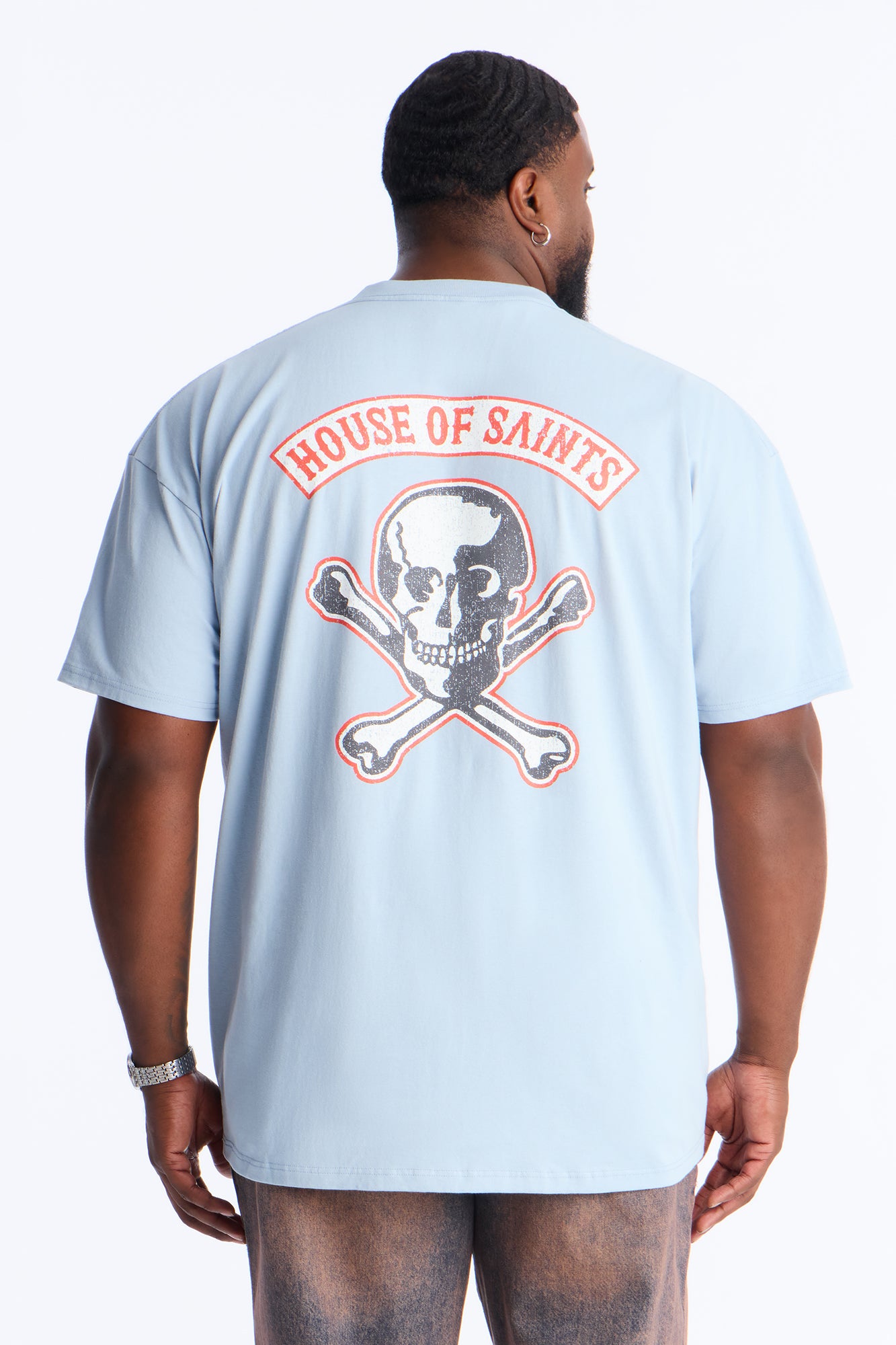 House Of Saints Crimson Short Sleeve Tee - Light Blue