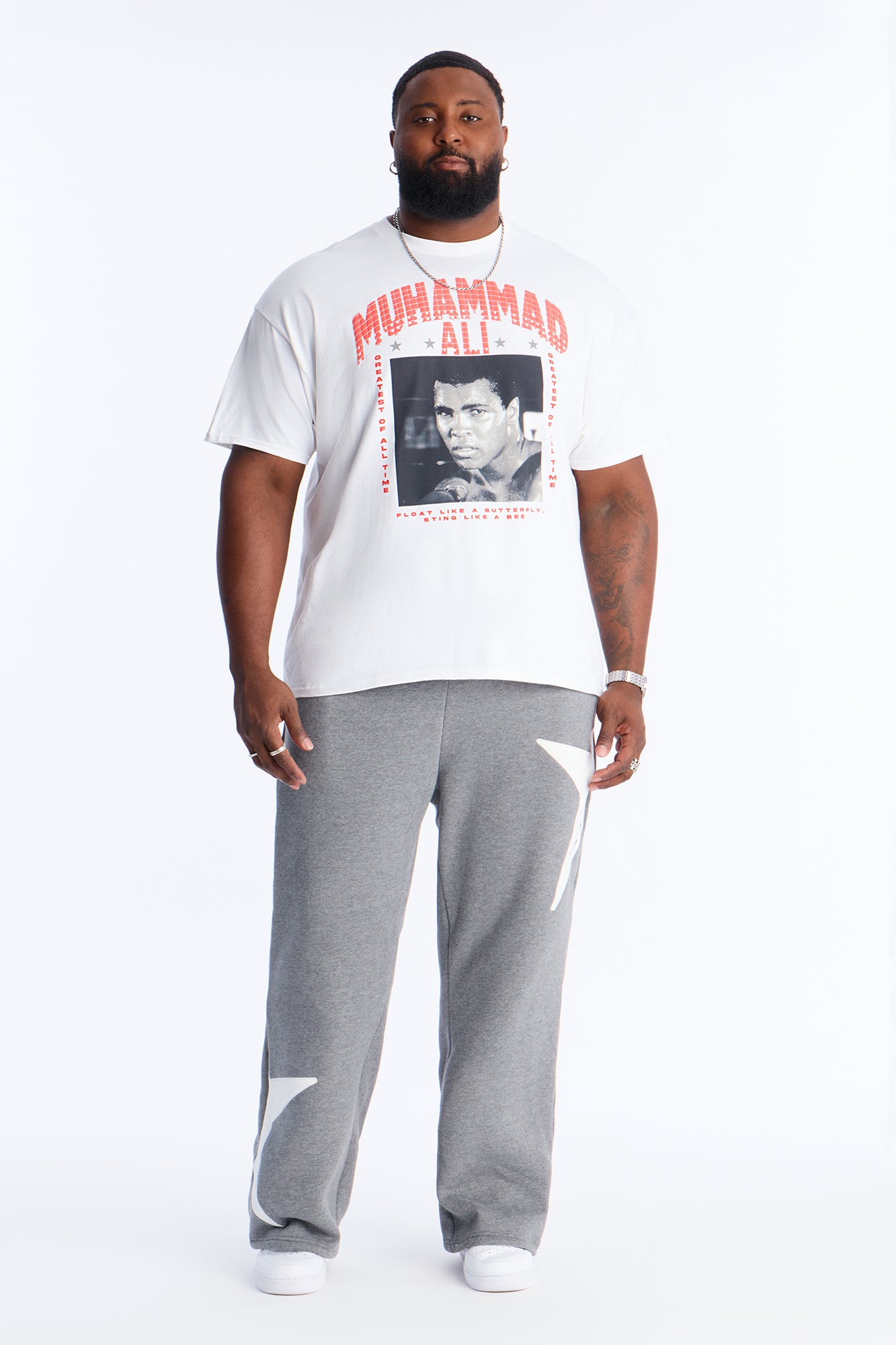 Muhammad Ali Puff Printed Short Sleeve Tee - White