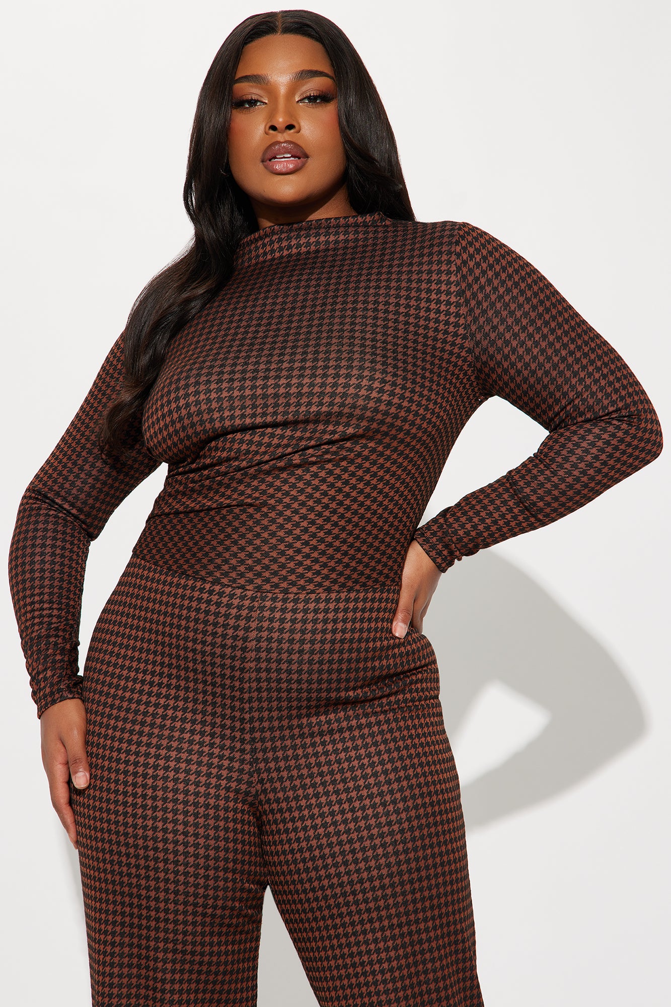 Pulling Up To Work Jumpsuit - Rust/combo