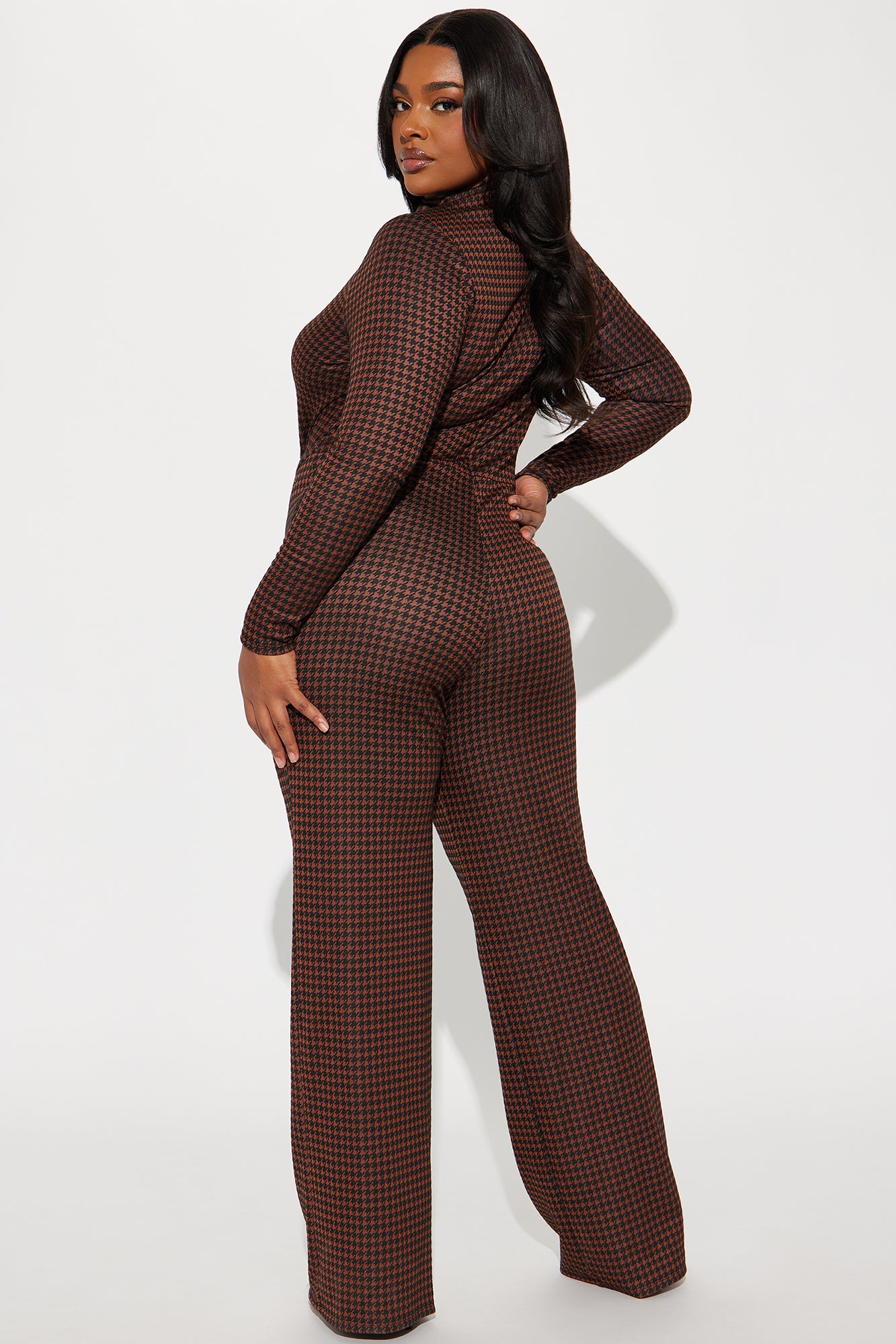 Pulling Up To Work Jumpsuit - Rust/combo