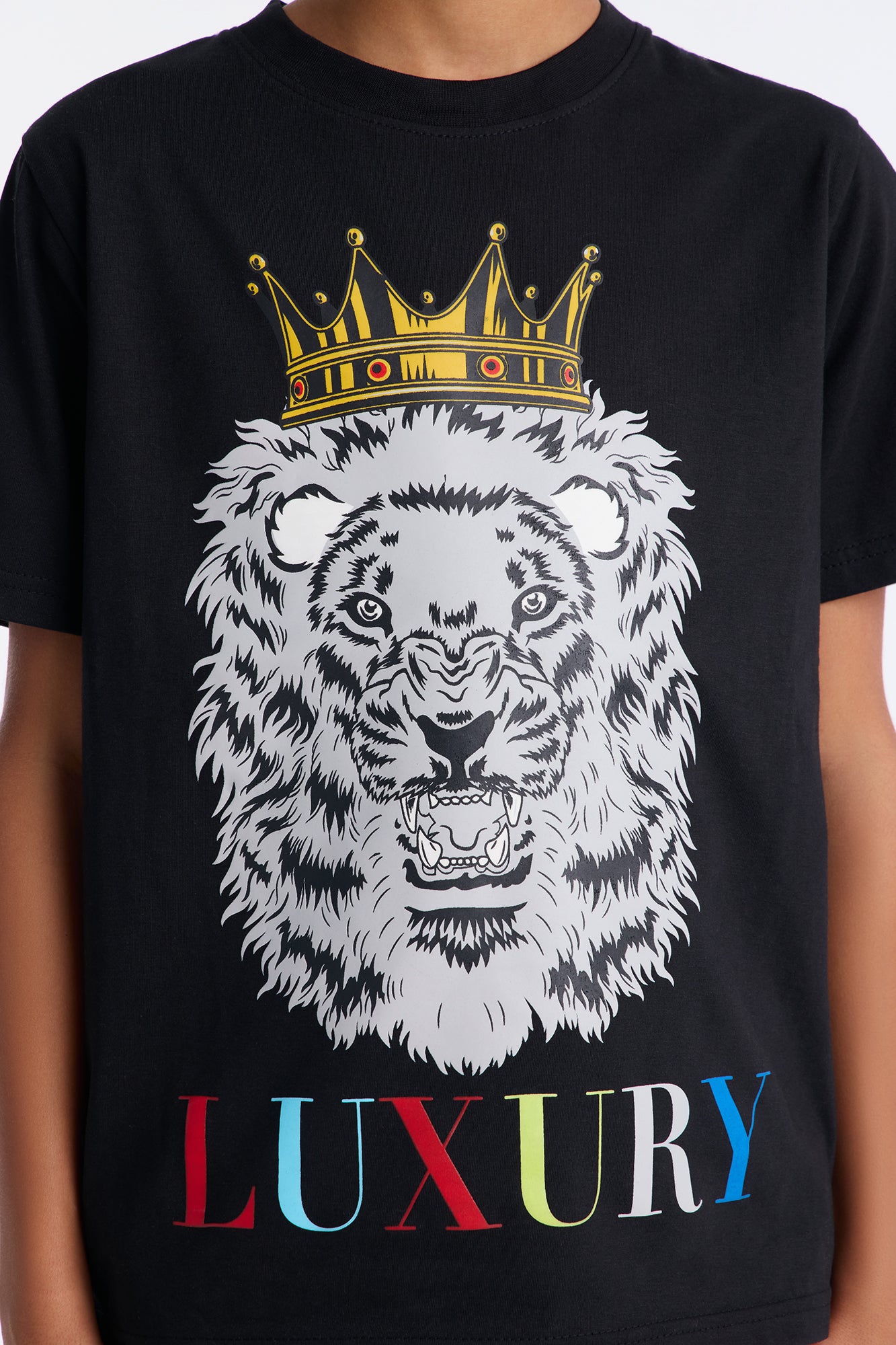Mini Living In Luxury Short Set - Black/Red
