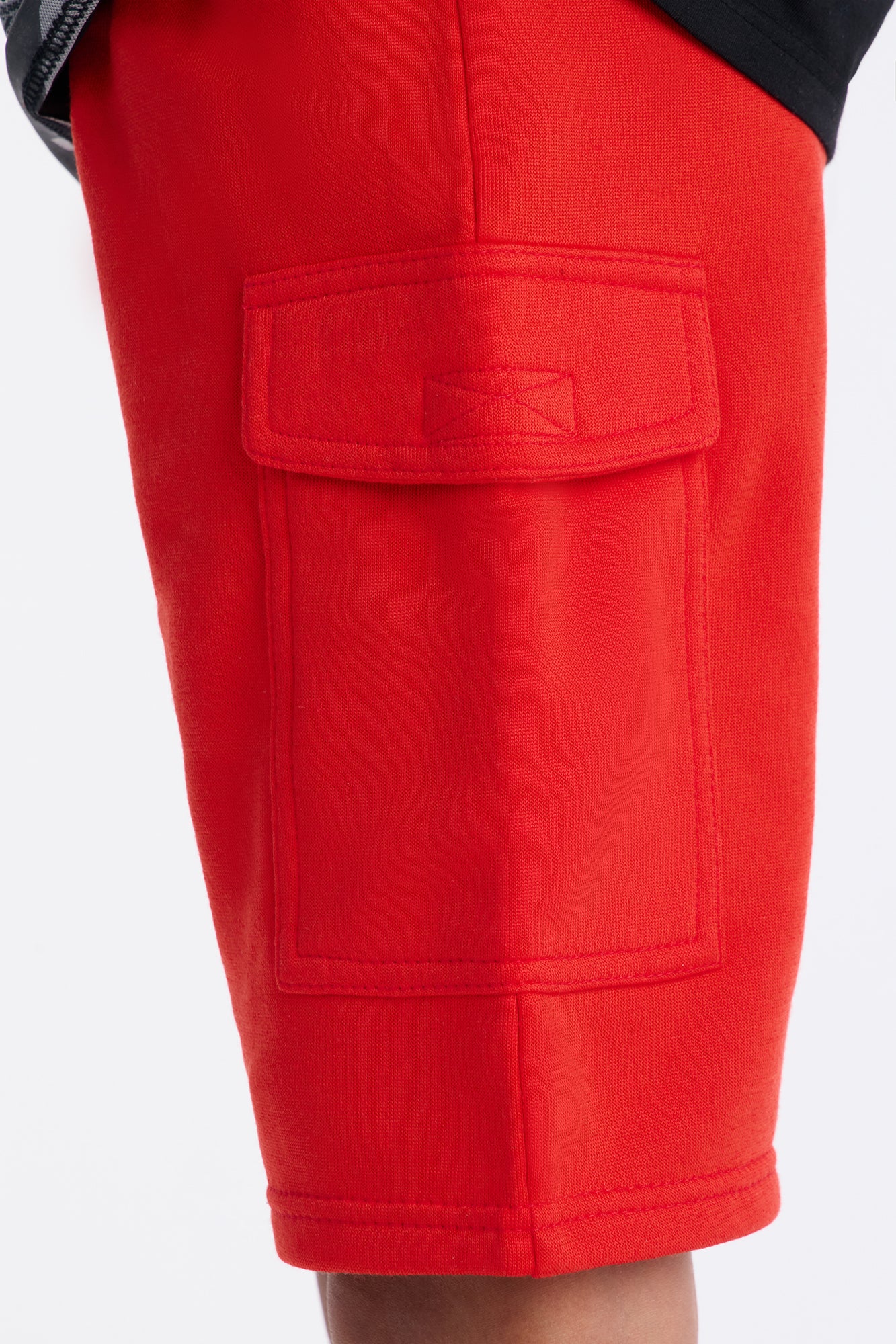 Mini Love To Hustle Fleece Short Set - Black/Red