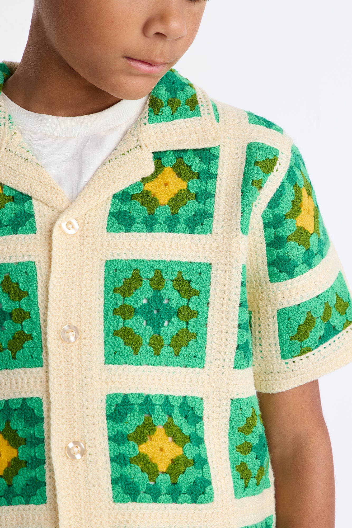Mini Nolan Textured Shirt - Green