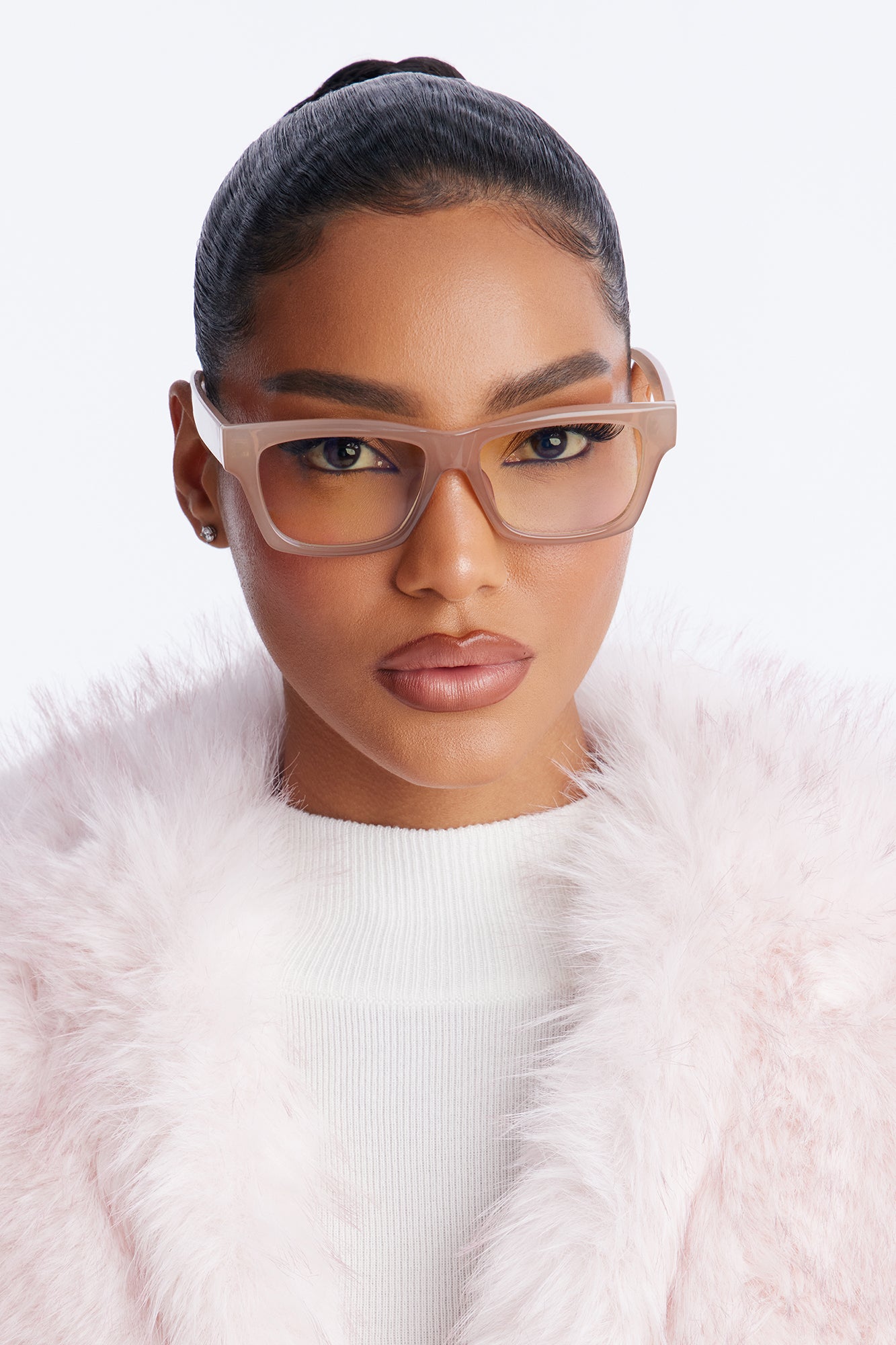 Since Fiction Square Blue Light Glasses - Light Taupe