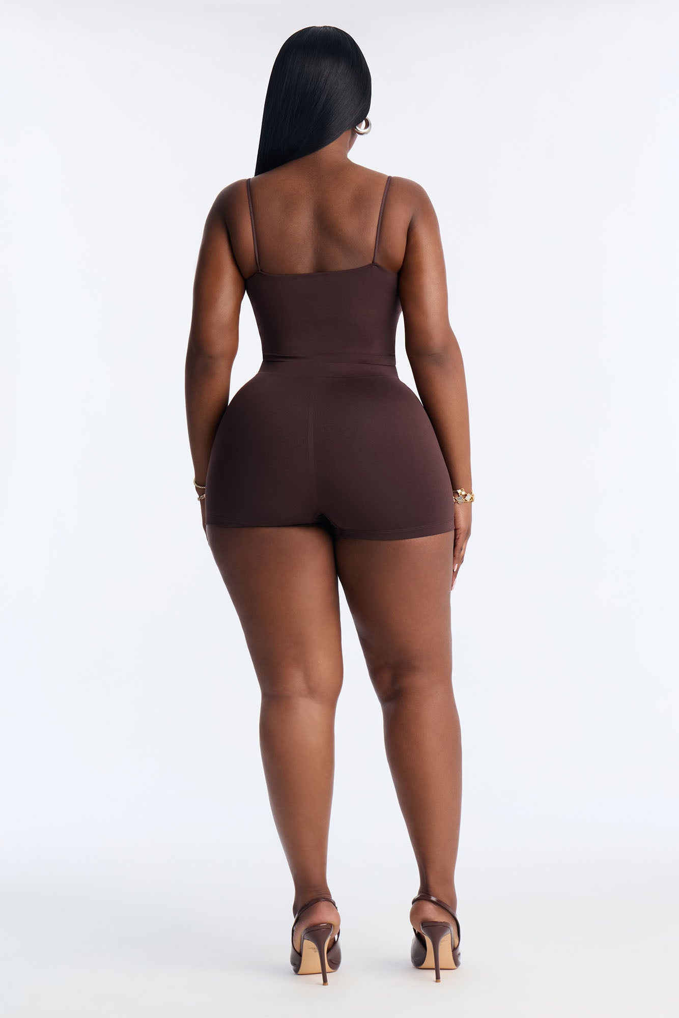 Seamless Smooth Double Lined Micro Hot Short - Chocolate