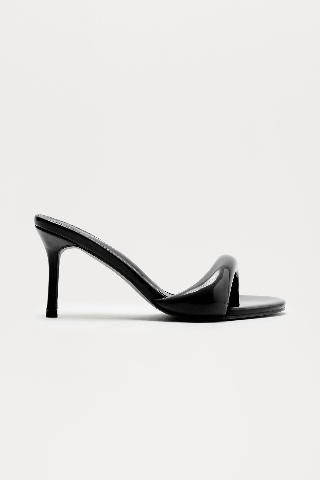 Calix Patent Mules - Black