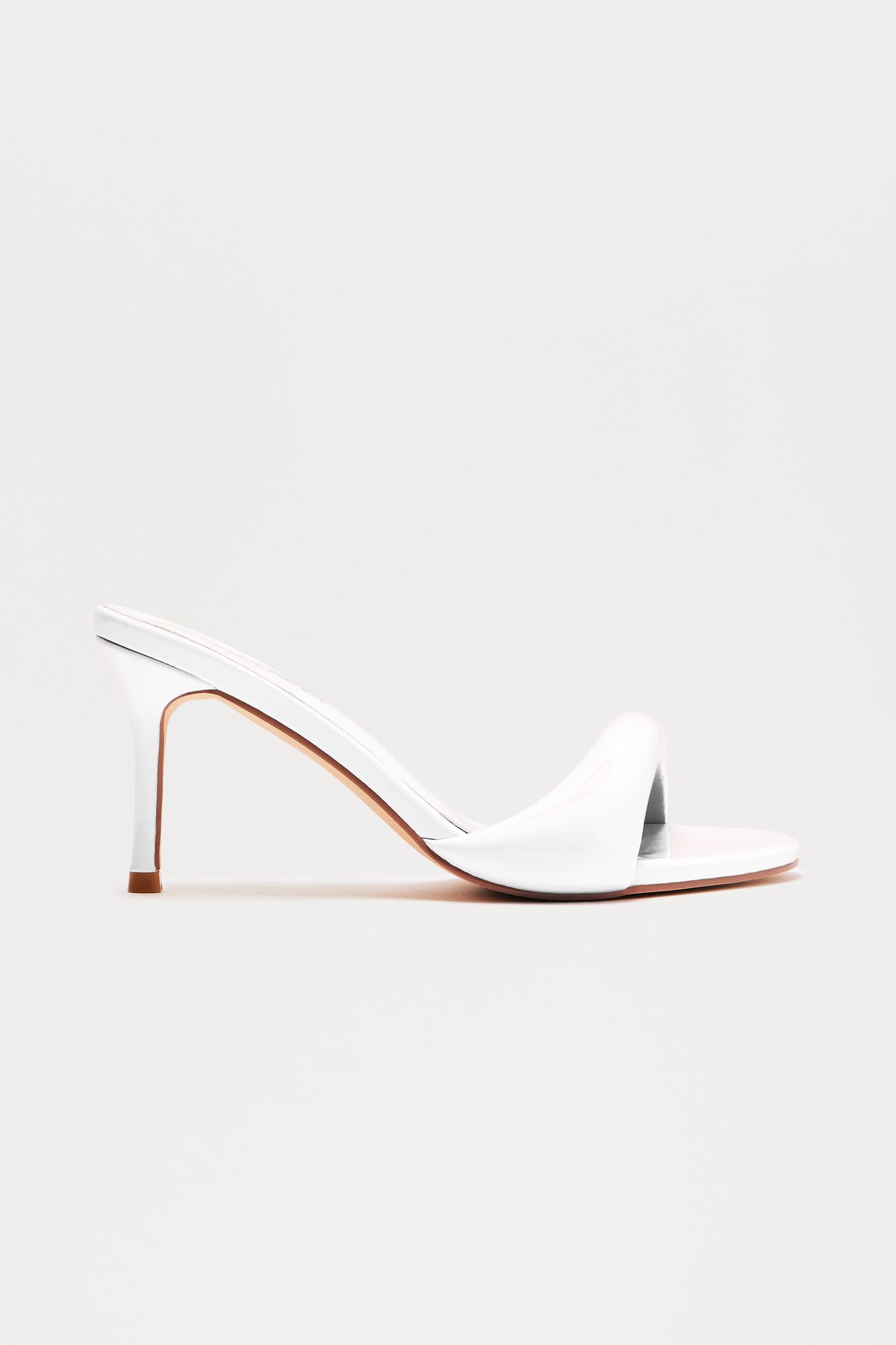 Calix Patent Mules - White