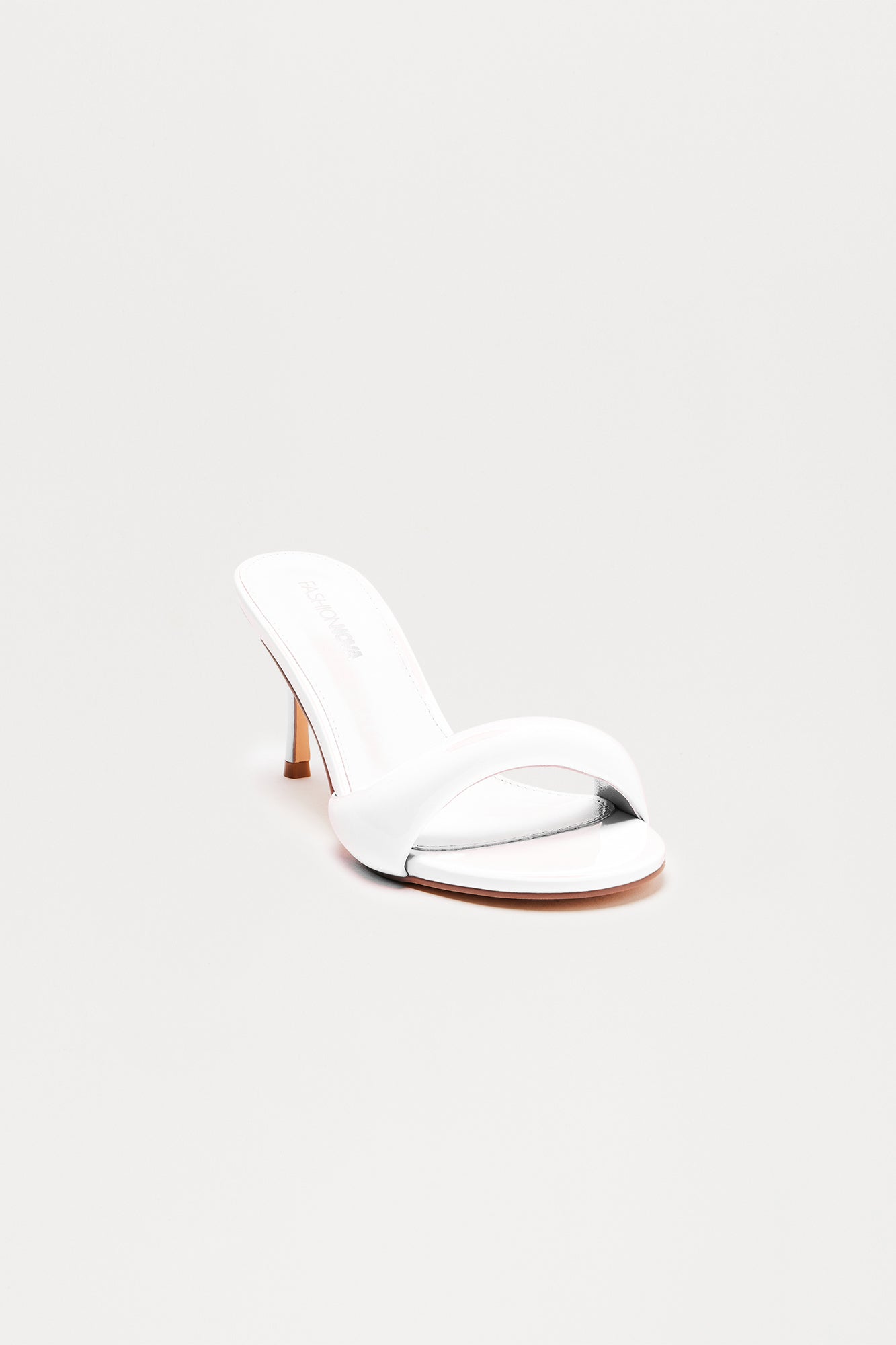 Calix Patent Mules - White