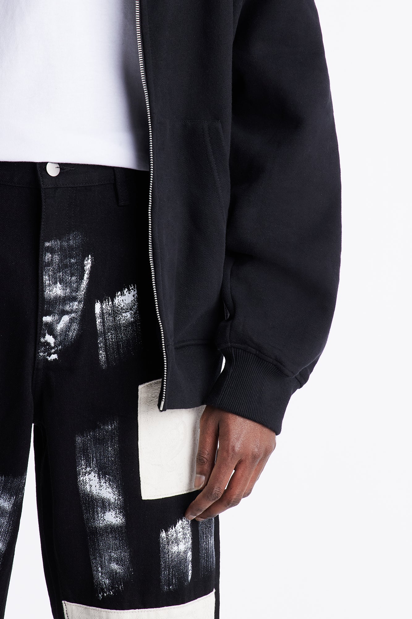 Straight Street Strokes Jeans - Black
