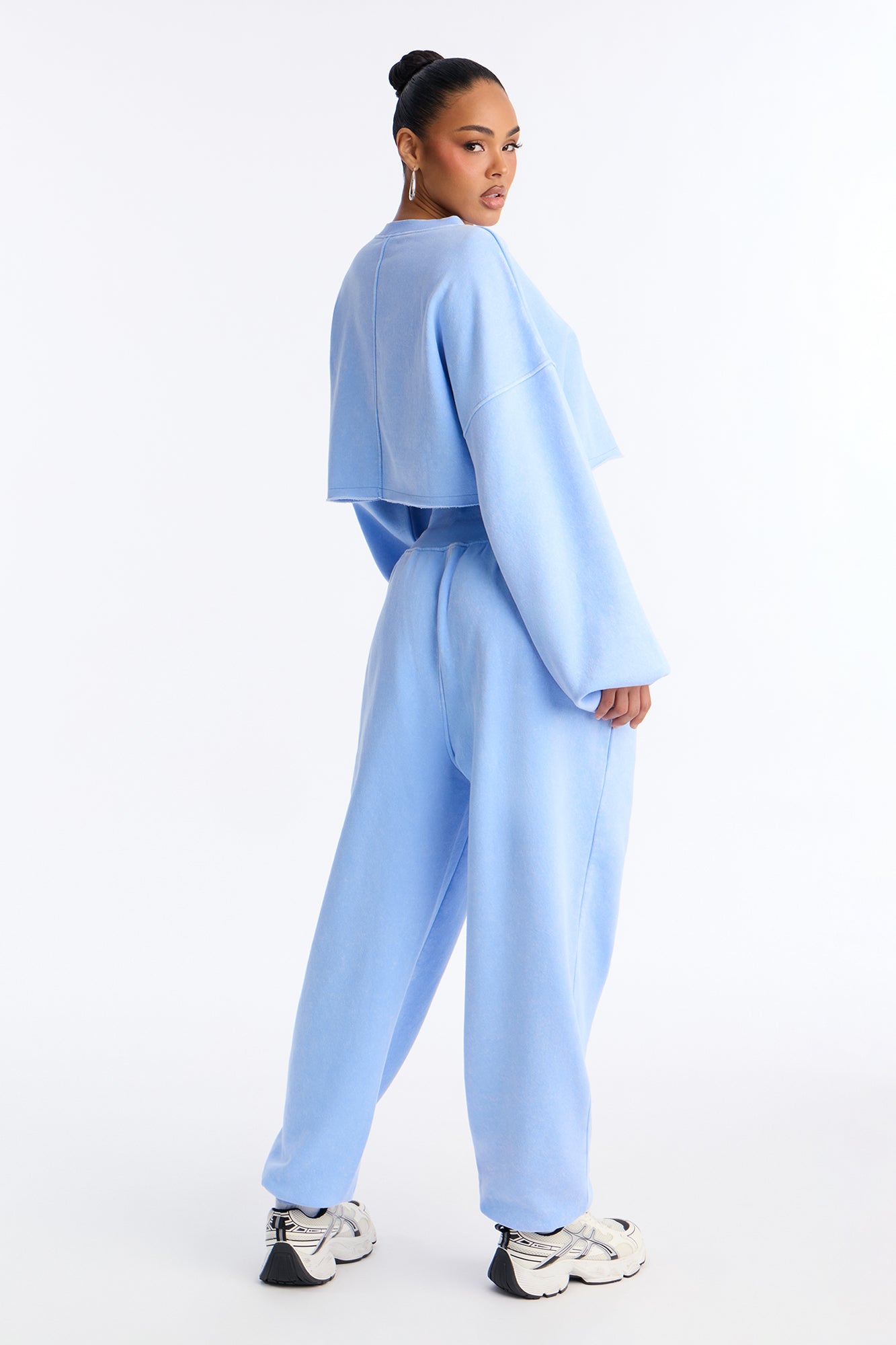 Feeling Good Fleece Jogger Set - Light Blue
