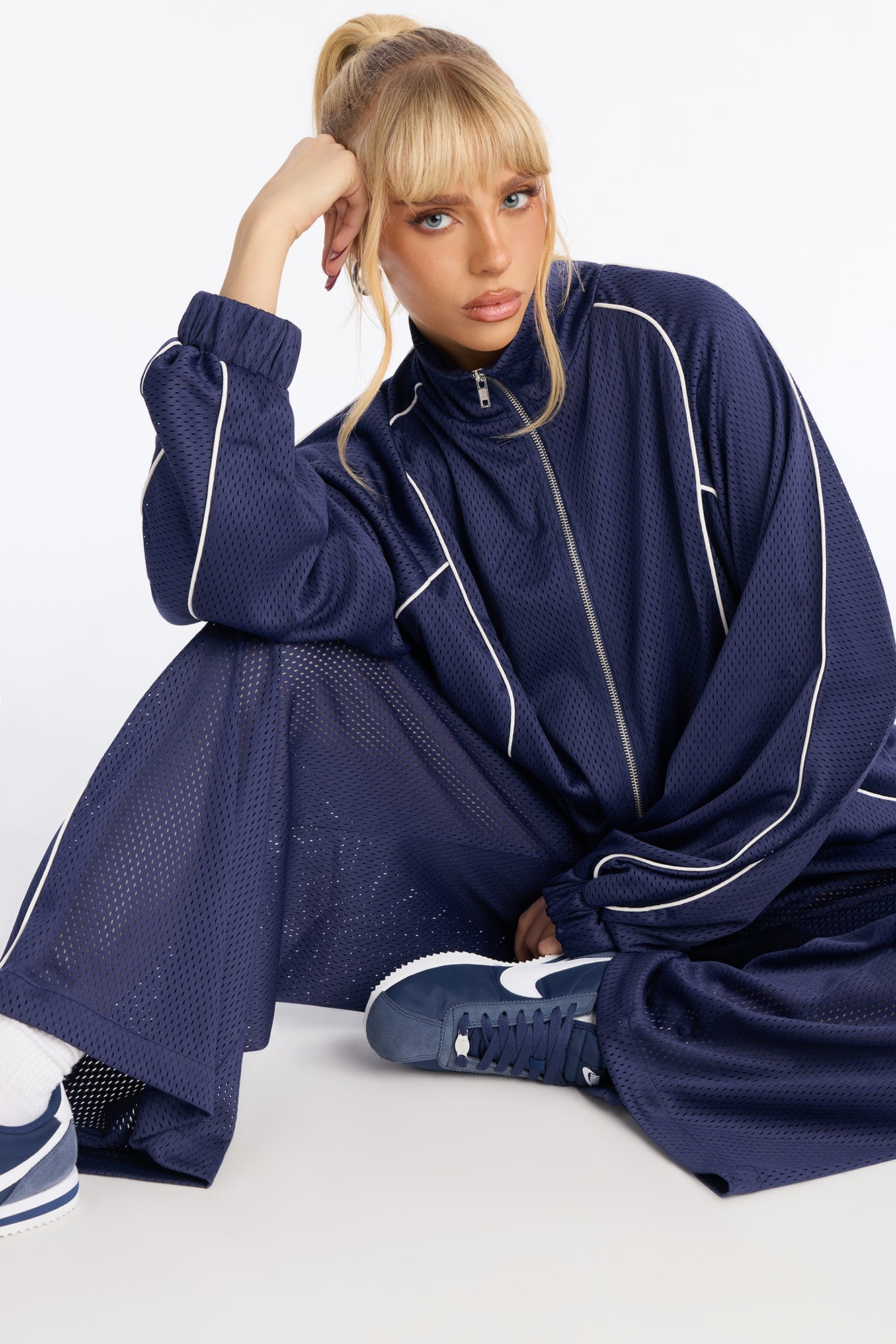Milianna Wide Leg Pant - Navy