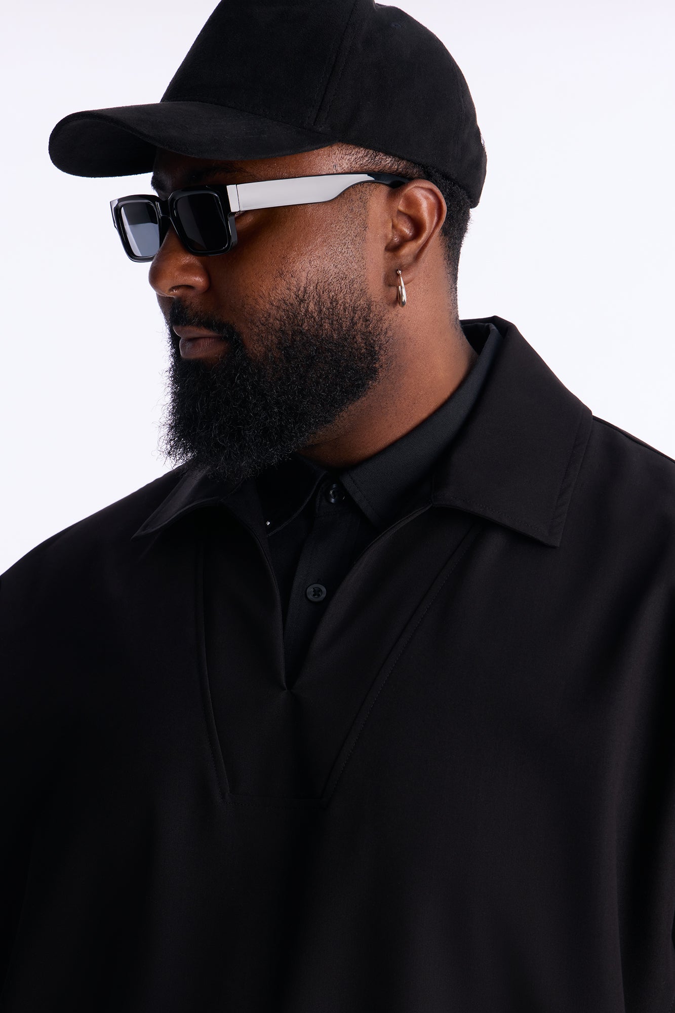 Relaxed Bold Flow Jacket - Black