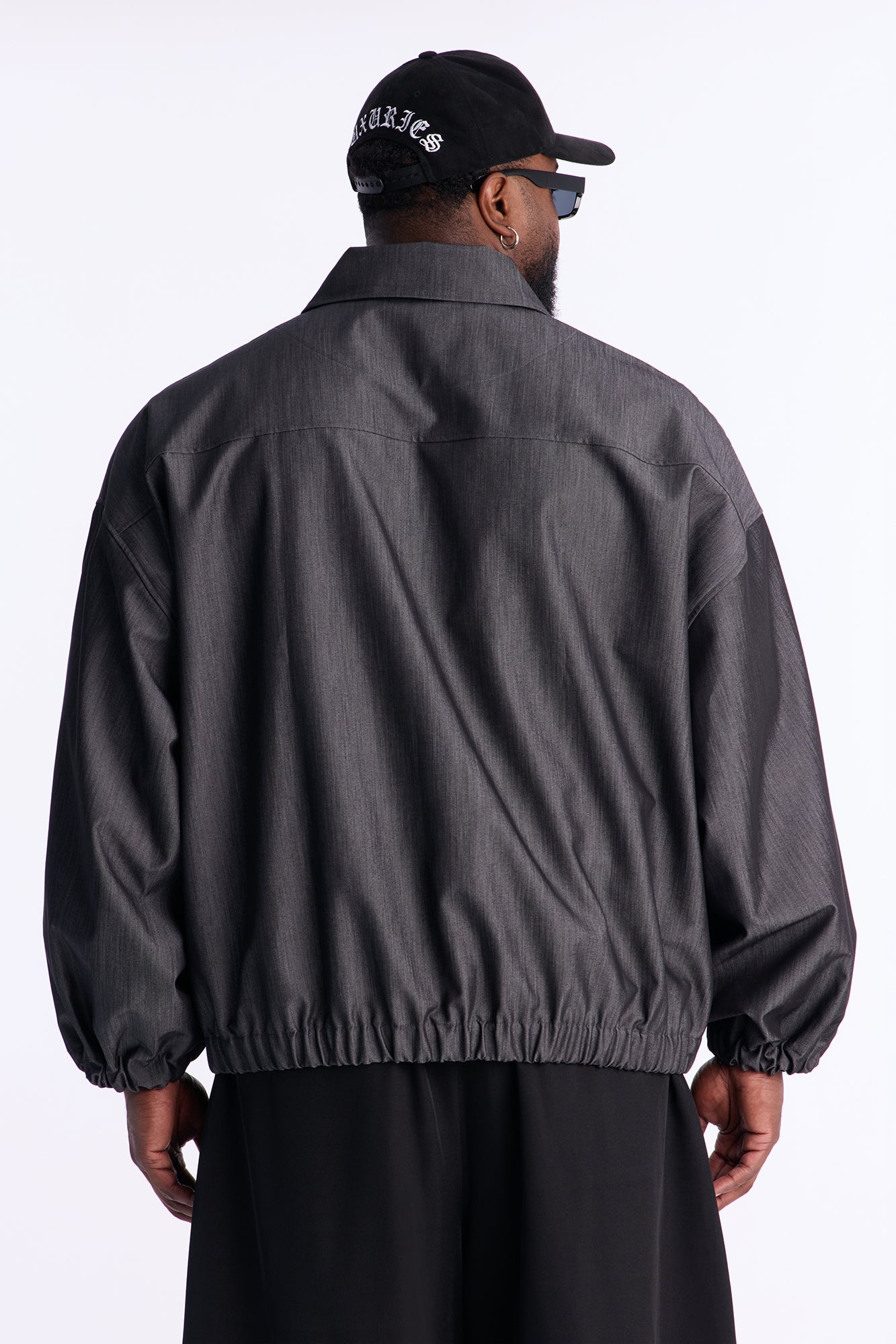 Relaxed Bold Flow Jacket - Charcoal
