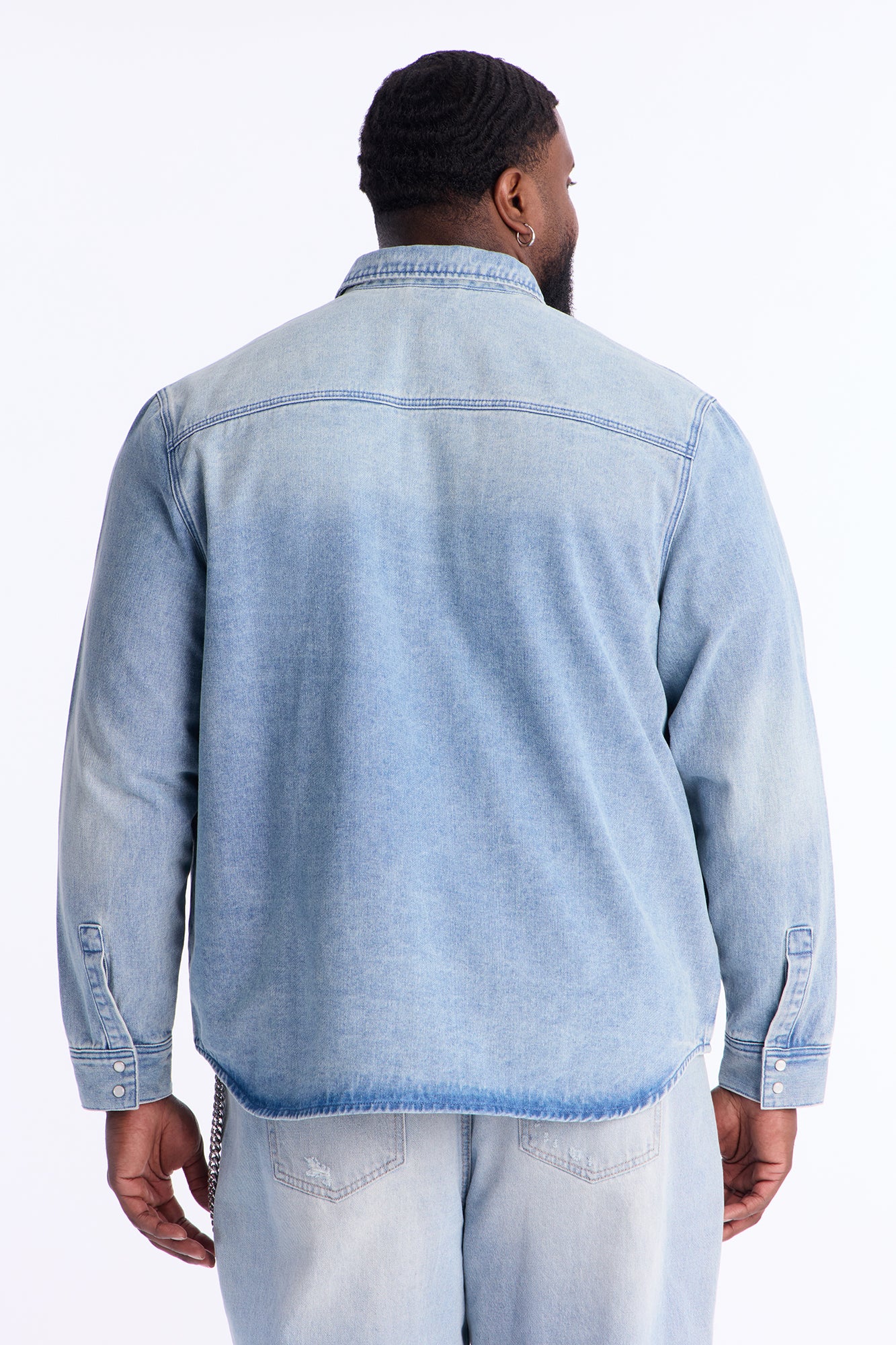 Rodeo Denim Button Up Shirt - Light Blue Wash