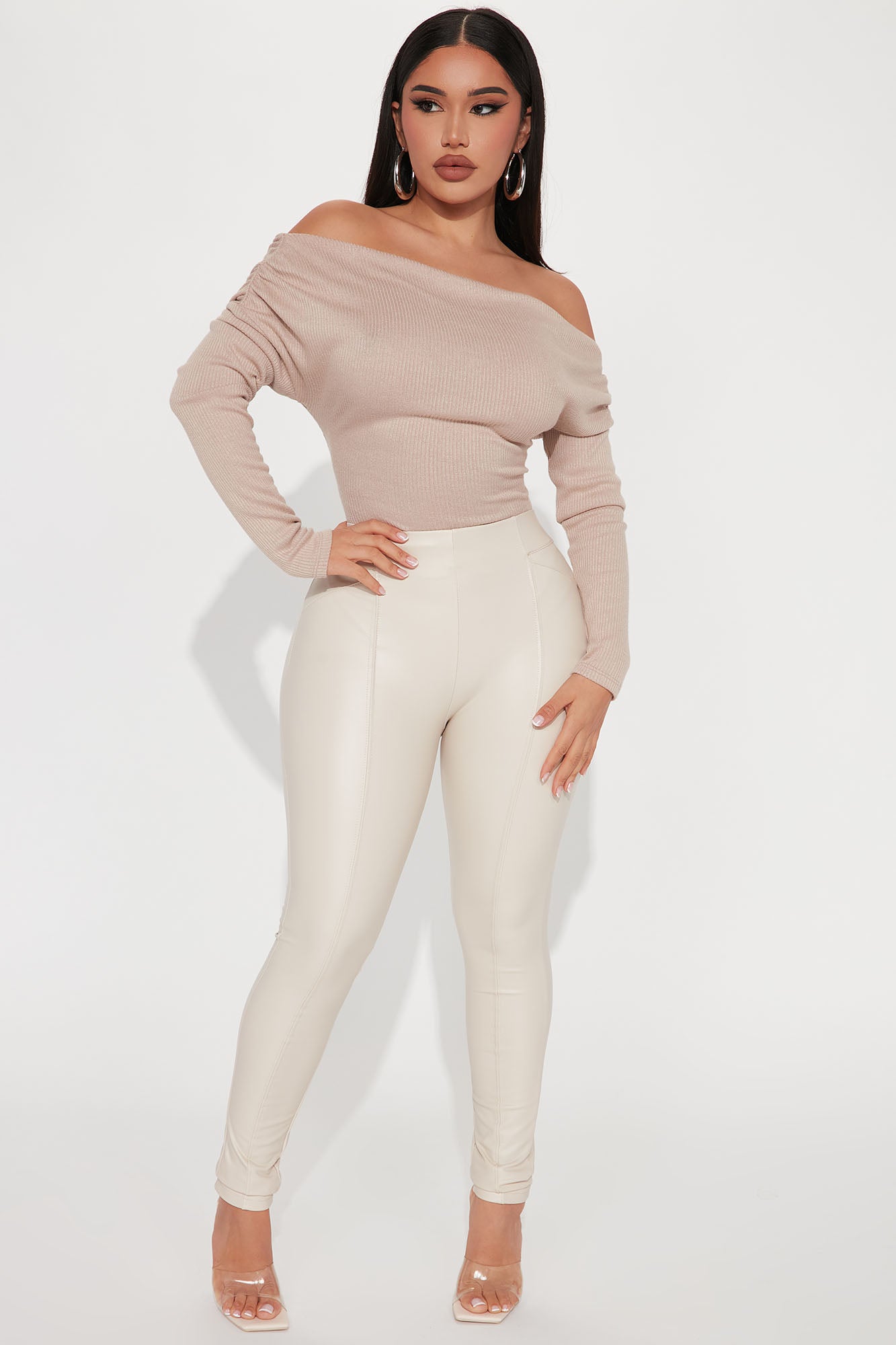 Lover Girl Sweater Bodysuit - Taupe