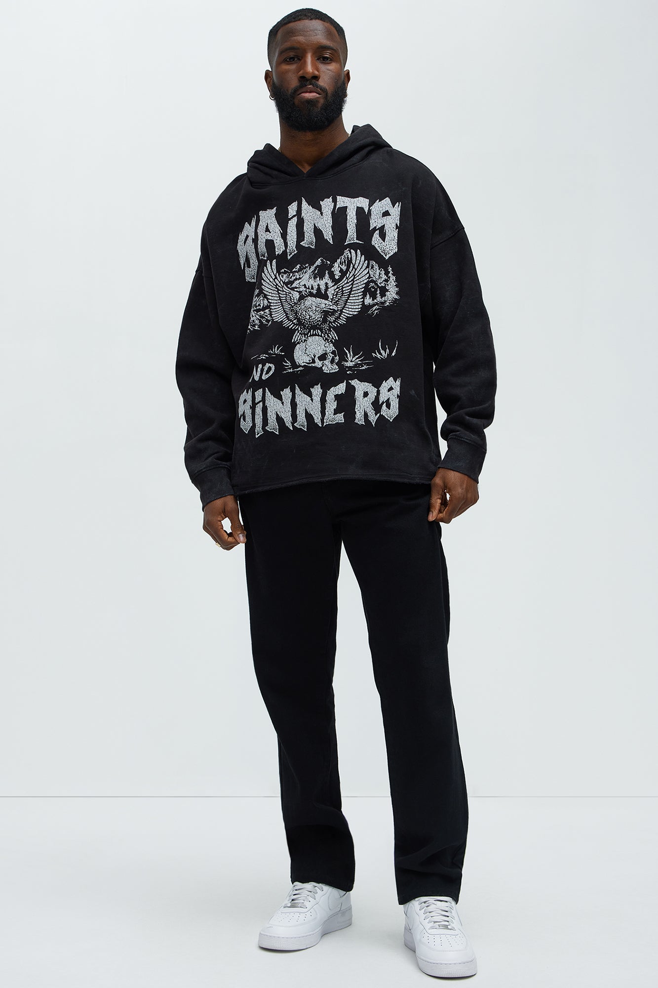 Saints And Sinners Lifecycle Oversized Hoodie - Black