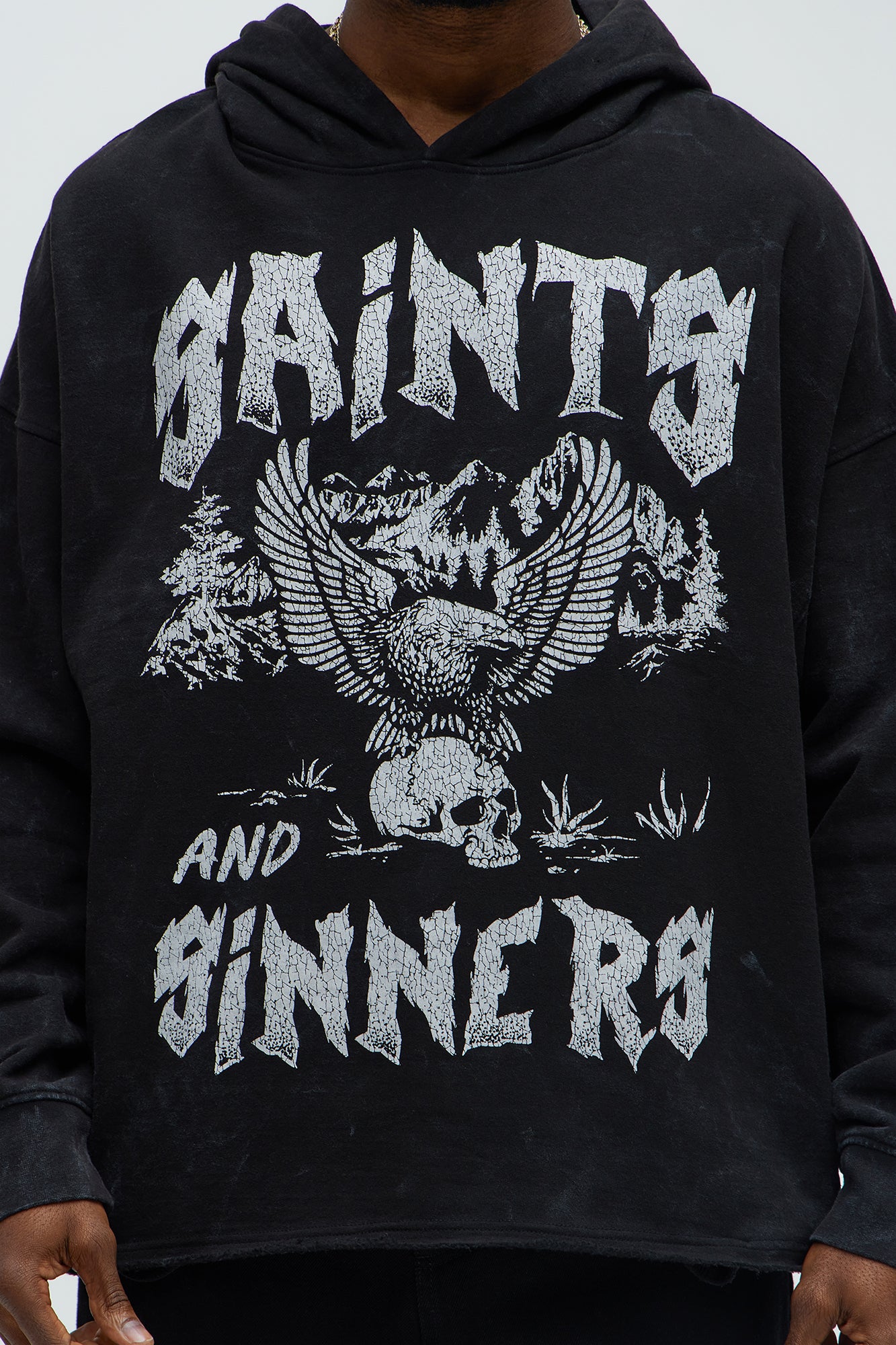 Saints And Sinners Lifecycle Oversized Hoodie - Black