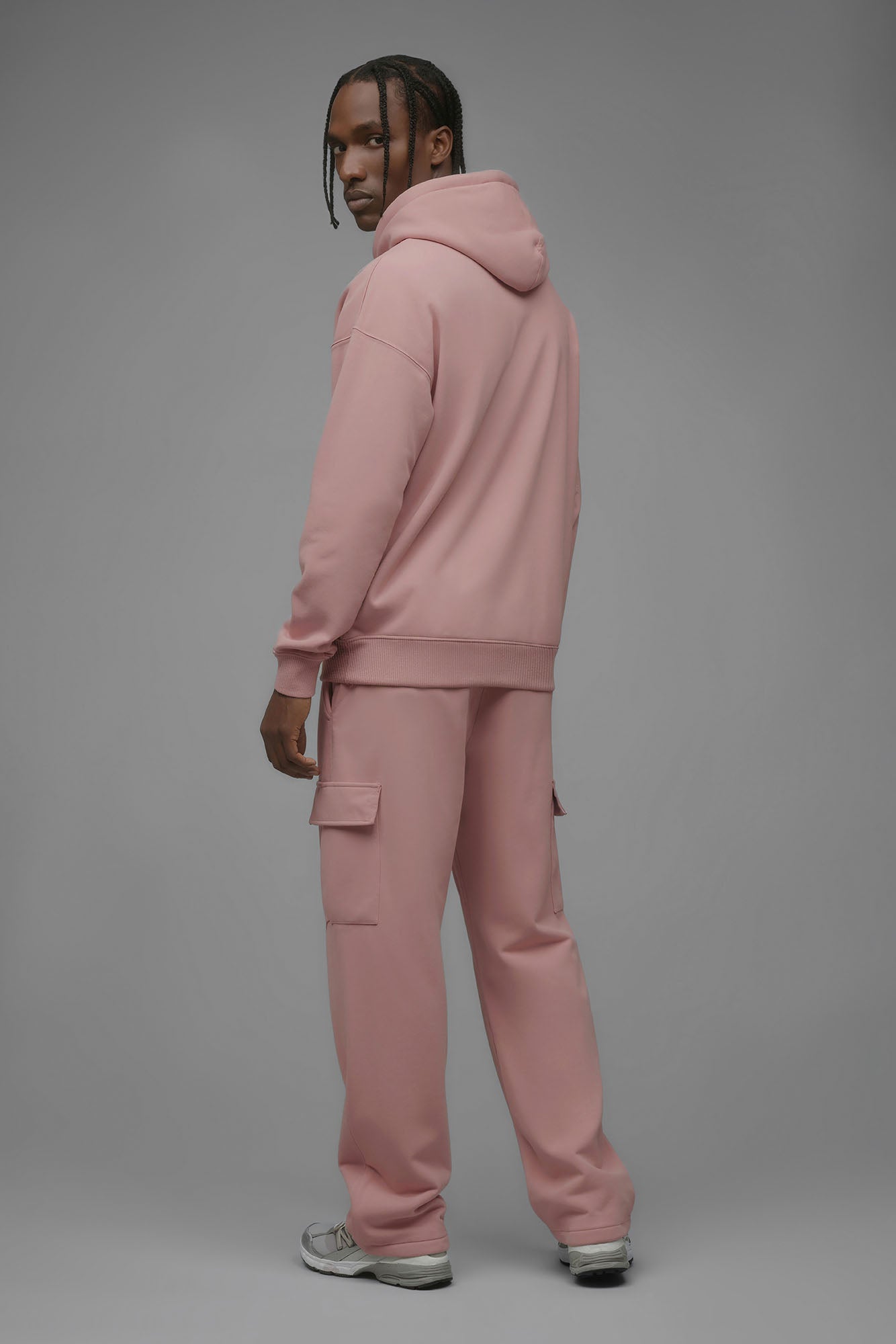 410 Oversized Zip Hoodie - Pink