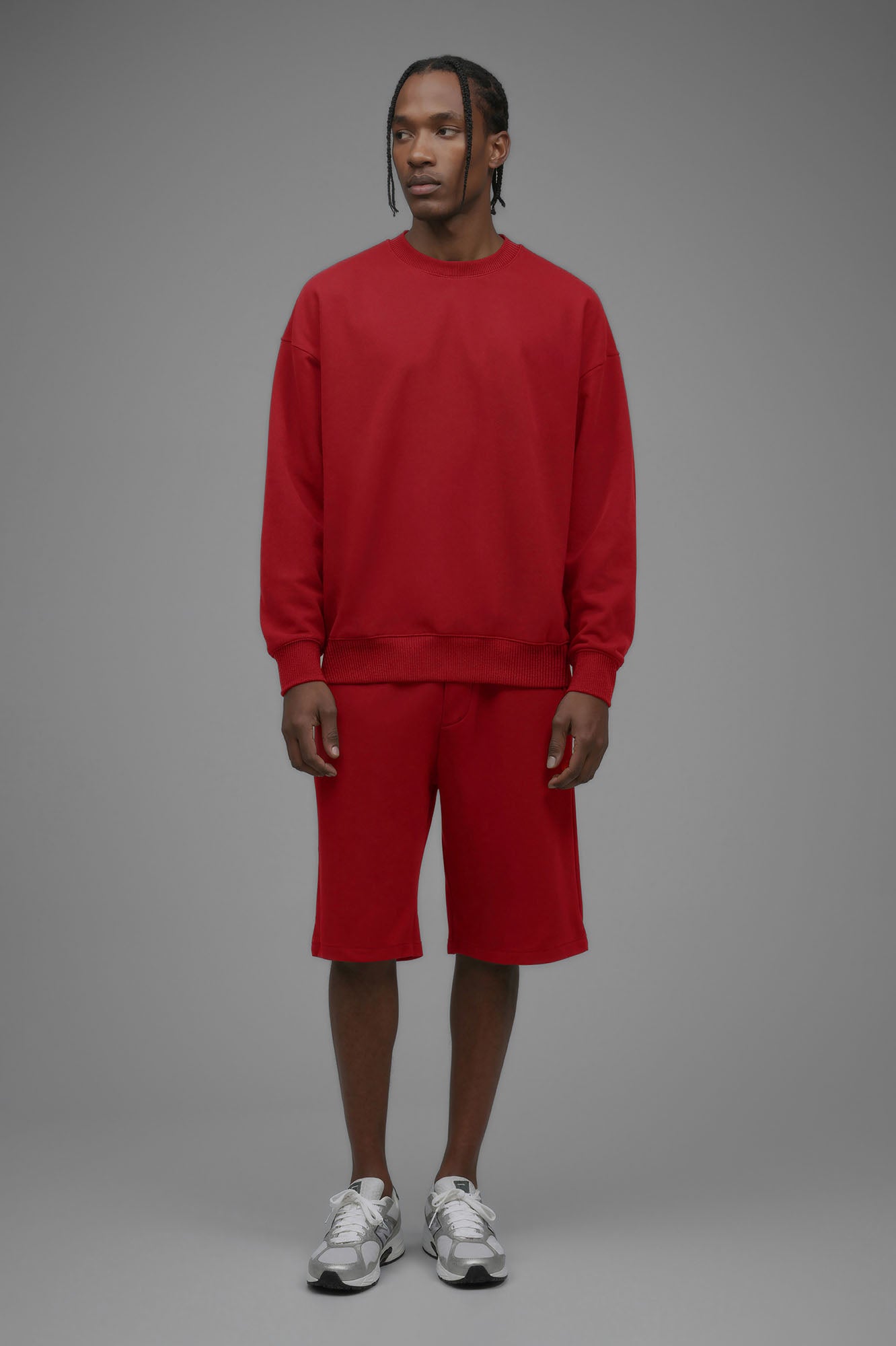 410 Oversized Crewneck - Red