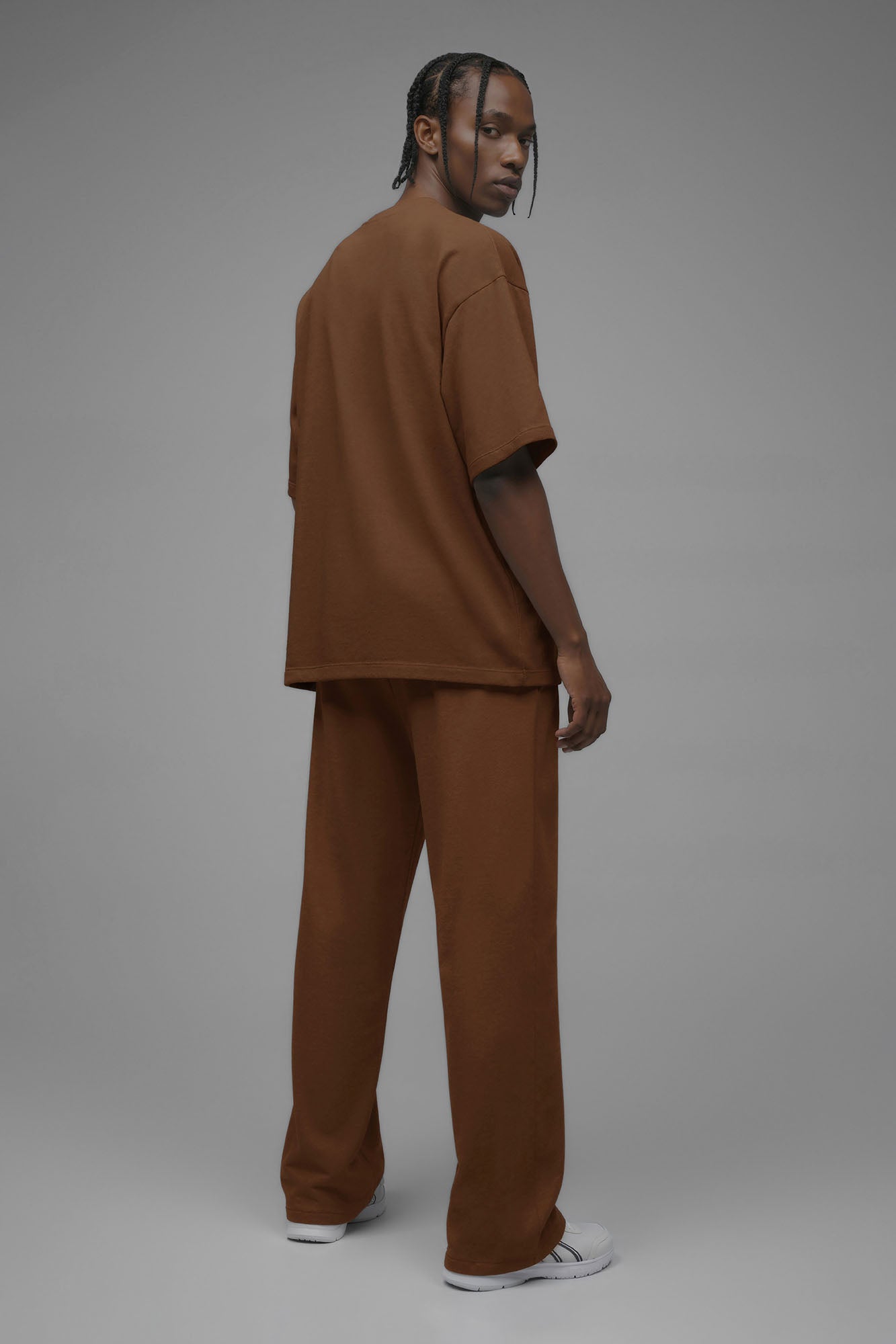 410 Oversized Fleece Tee - Chestnut