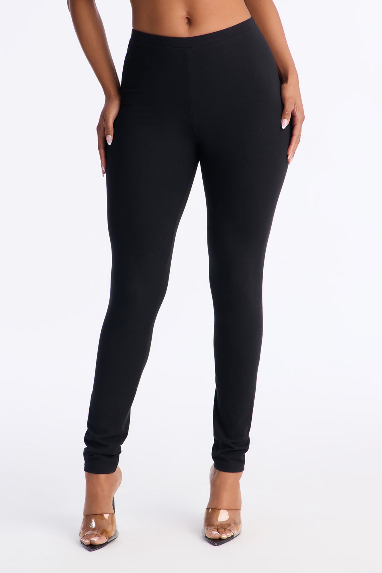 Quinn Mid Rise Every Day Cotton Legging 29″ - Black