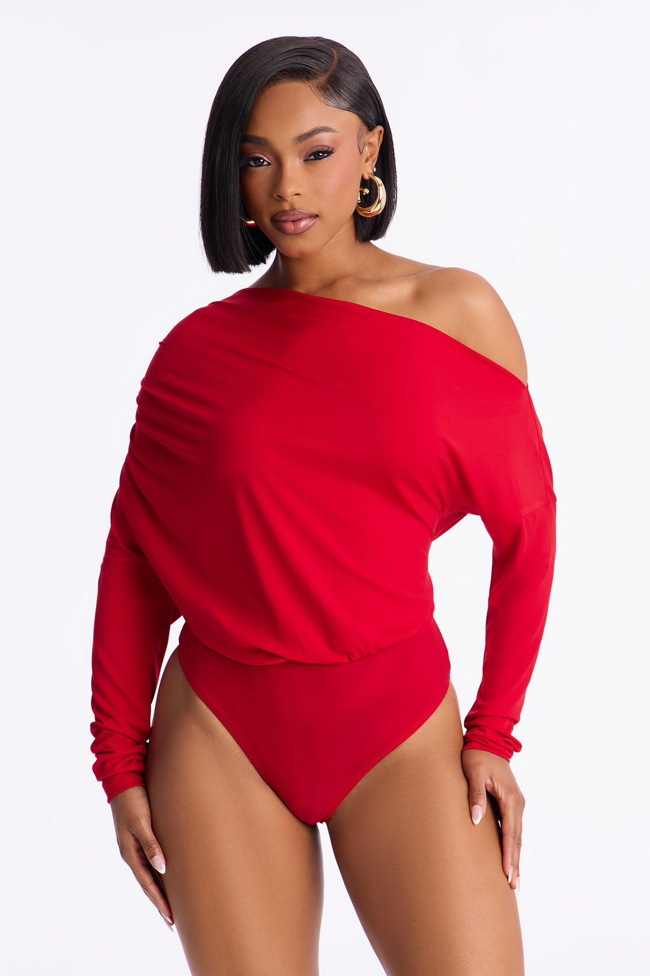 Define Me 3 Piece Scarf Pant Set - Red