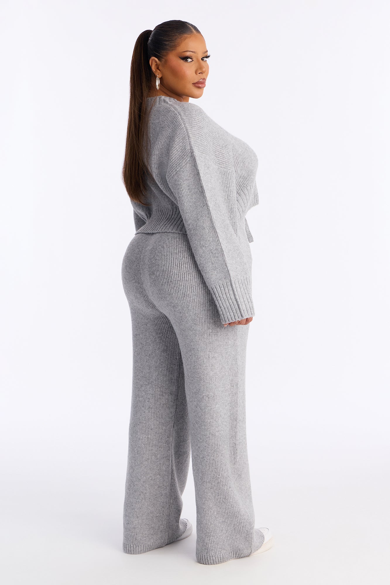 Mila Pullover Sweater Pant Set - Charcoal
