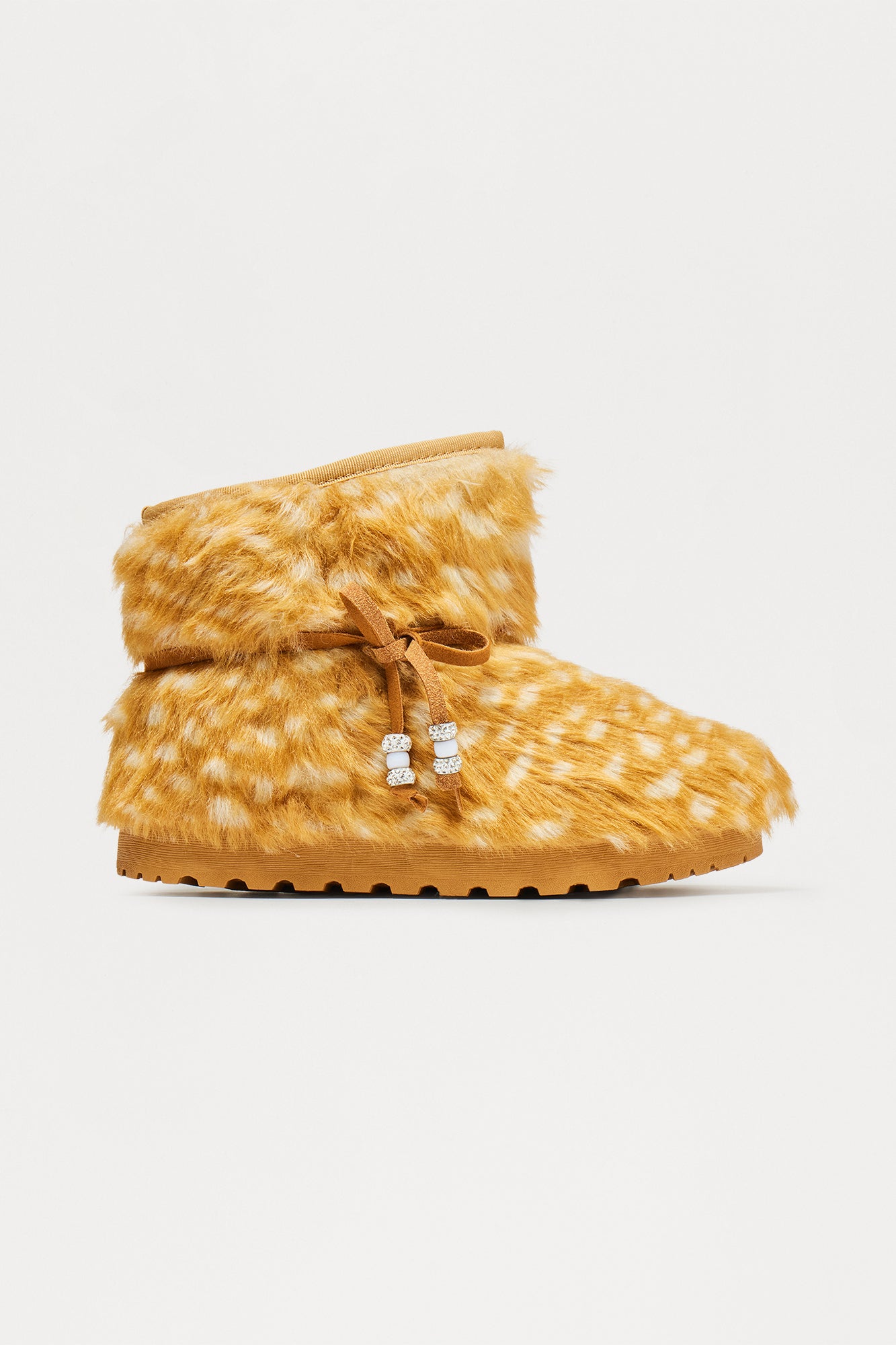 Buck Faux Fur Booties - Tan