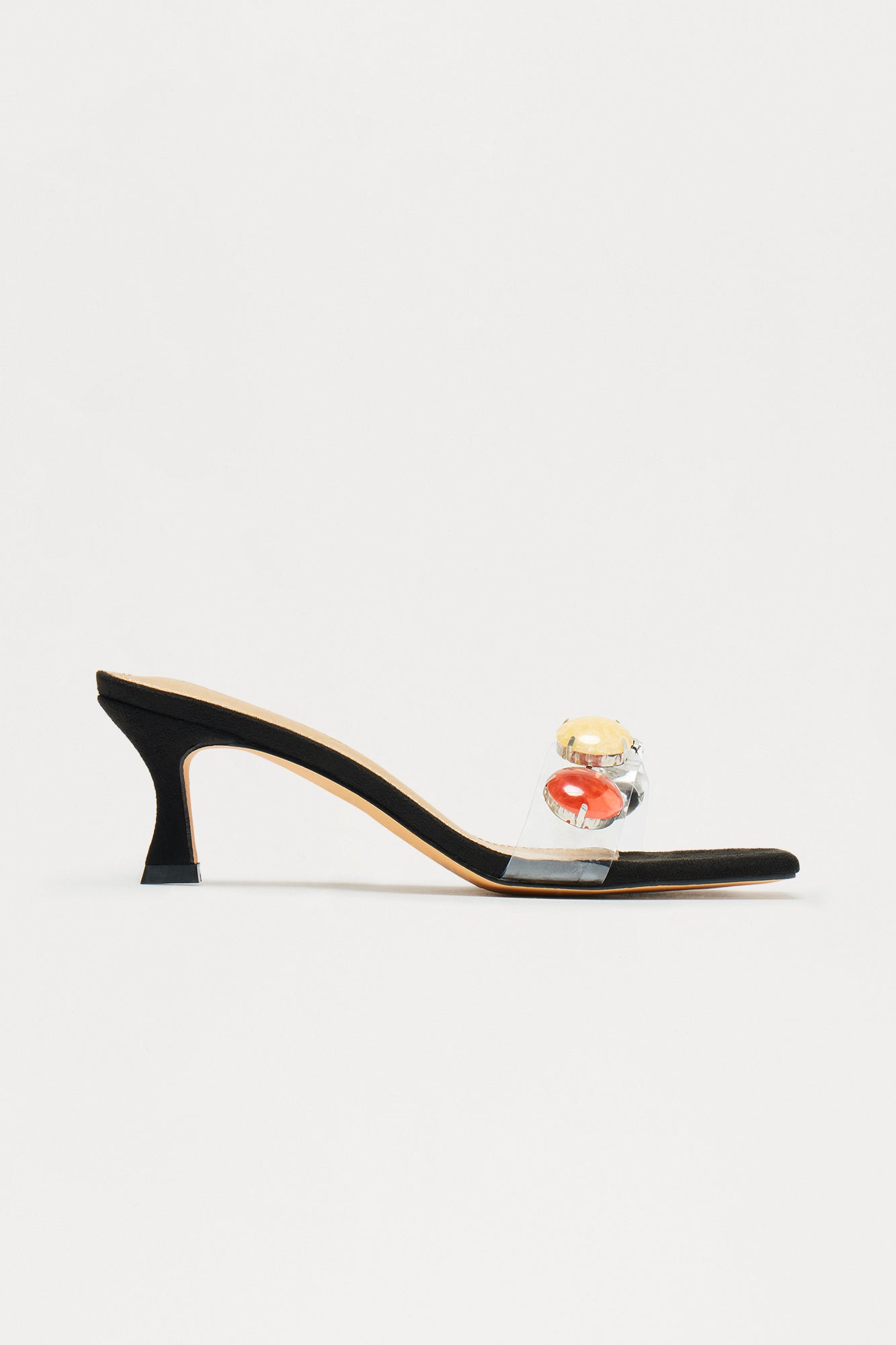 Hux Jewel Suede Mules - Black