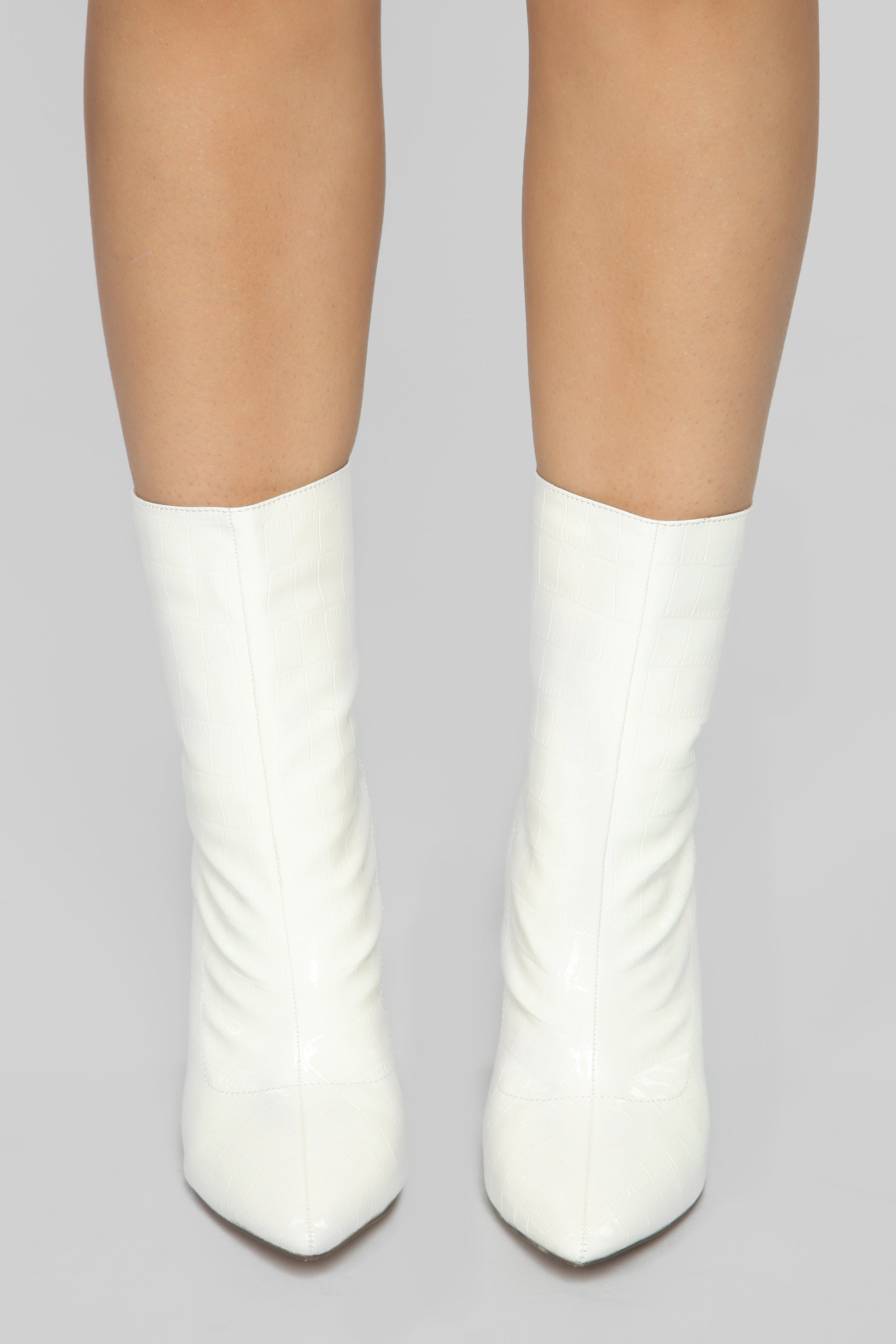 In Disguise Bootie - White Croc