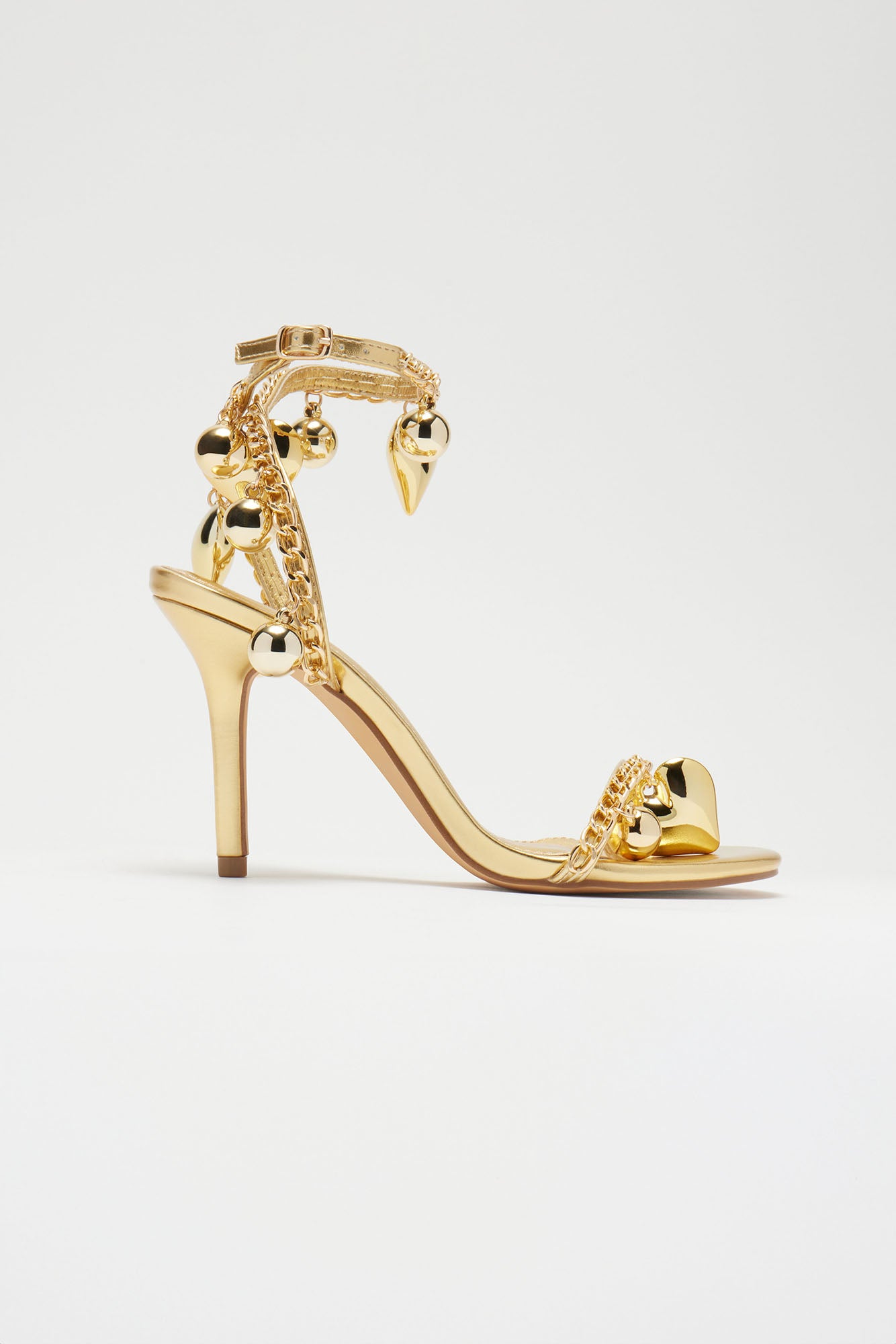 Borrowed Hearts Heeled Sandals - Gold