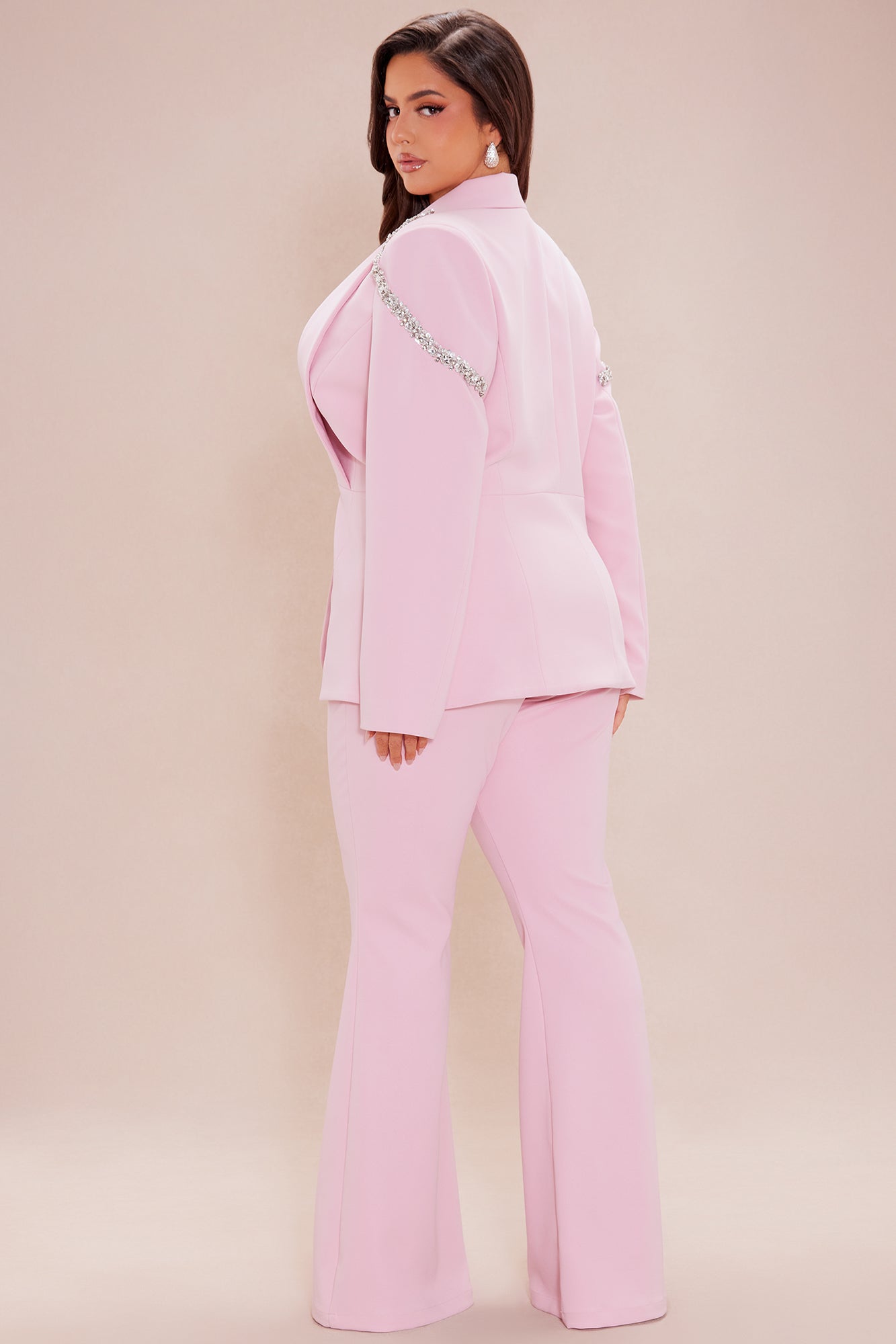 Bella Embellished Suit Set - Pink