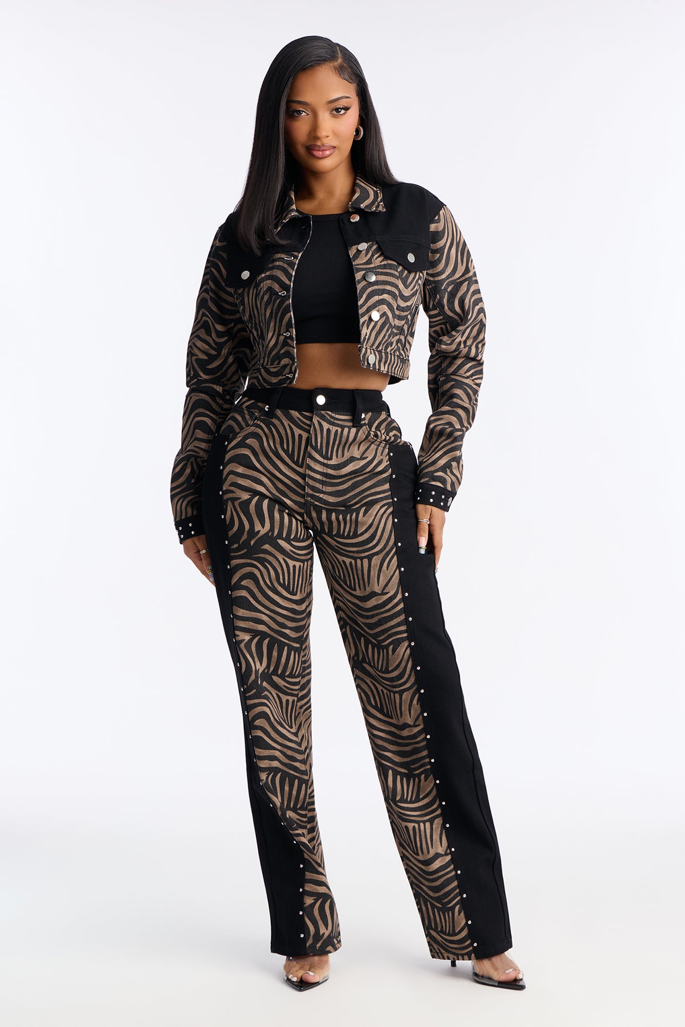 Roam Free Straight Leg Jeans - Black/combo