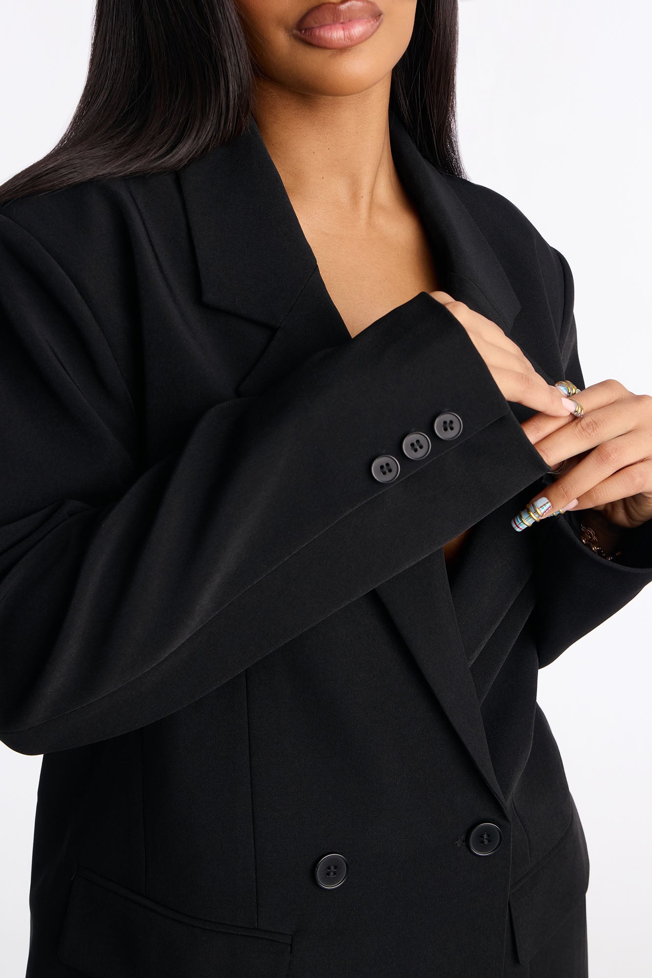 Independent Woman Oversized Blazer - Black