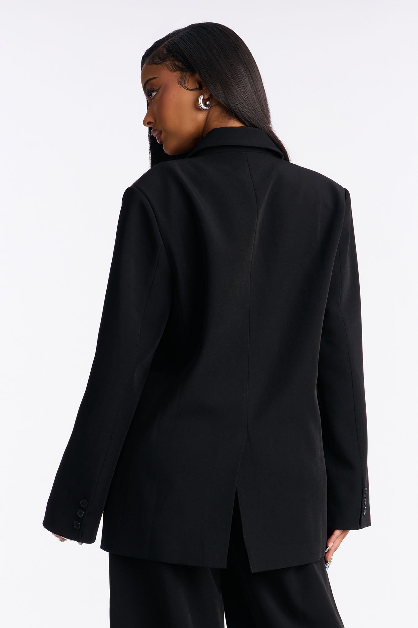 Independent Woman Oversized Blazer - Black
