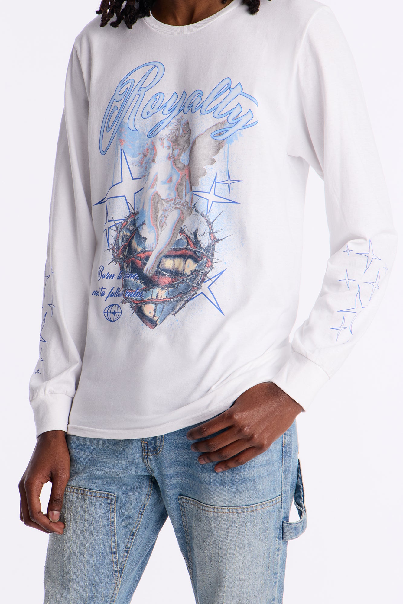 Star Royalty Long Sleeve Tee - White