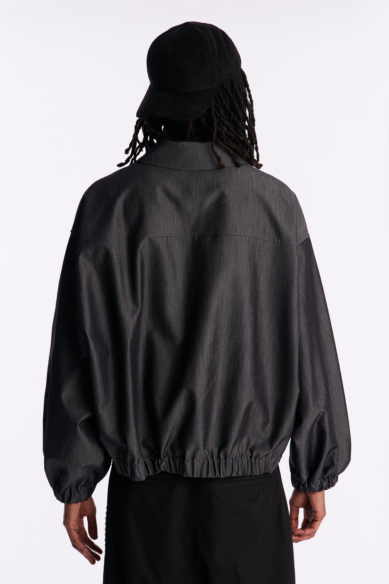 Relaxed Bold Flow Jacket - Charcoal