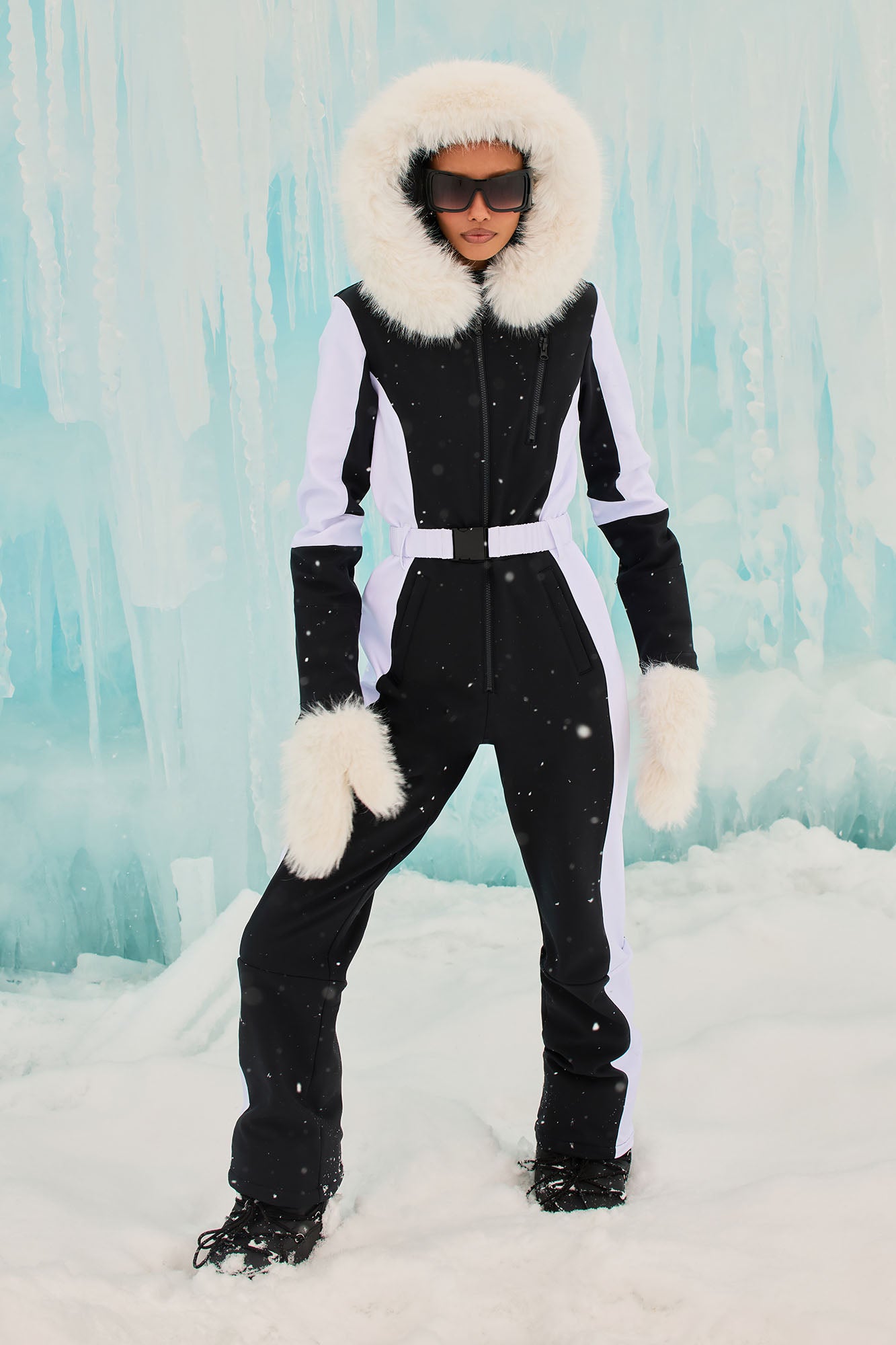 Blanket Of Snow Ski Jumpsuit - Black